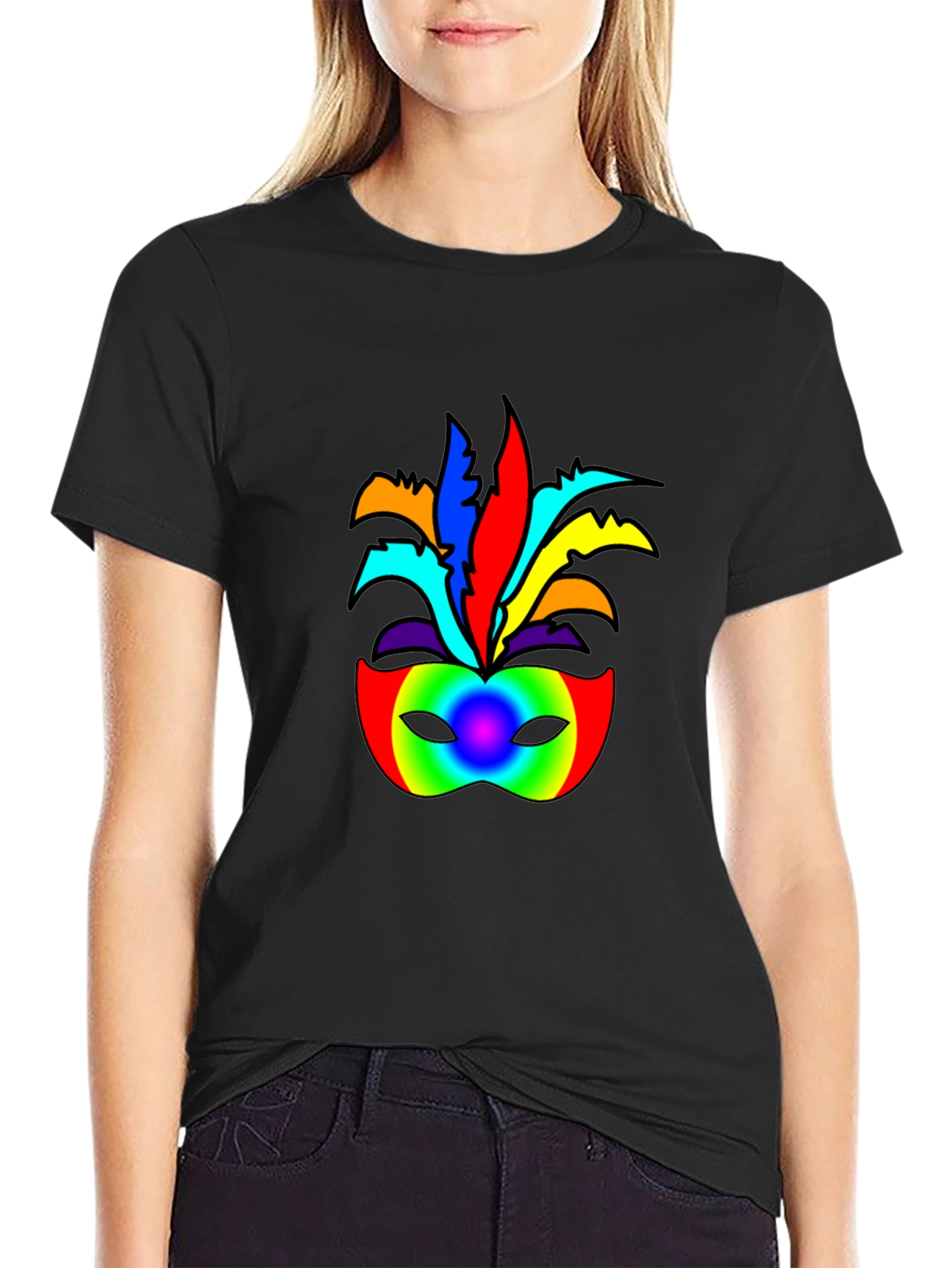Colorful Masquerade Design T-Shirt