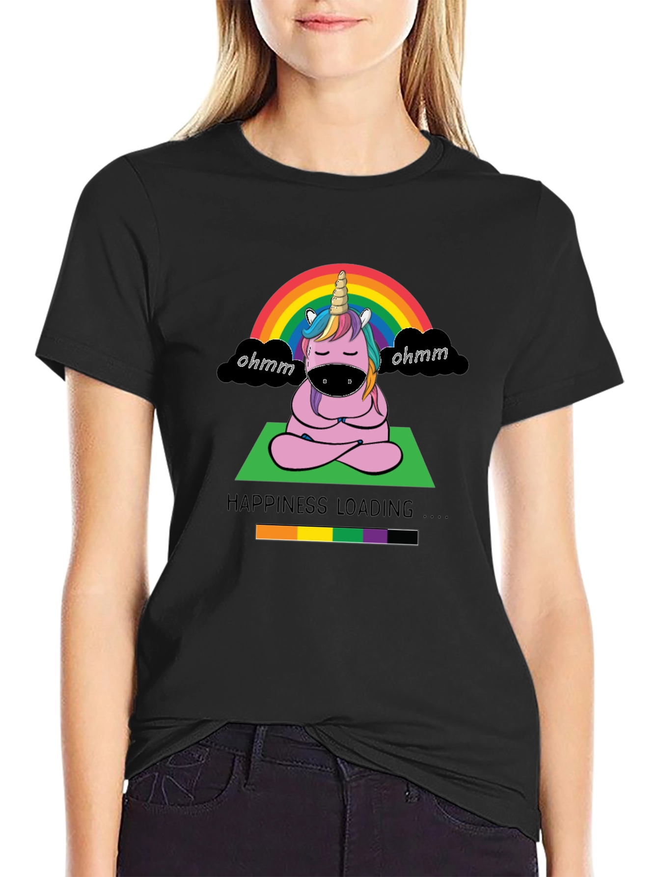 Unicorn Yoga Tee - Happiness Loading