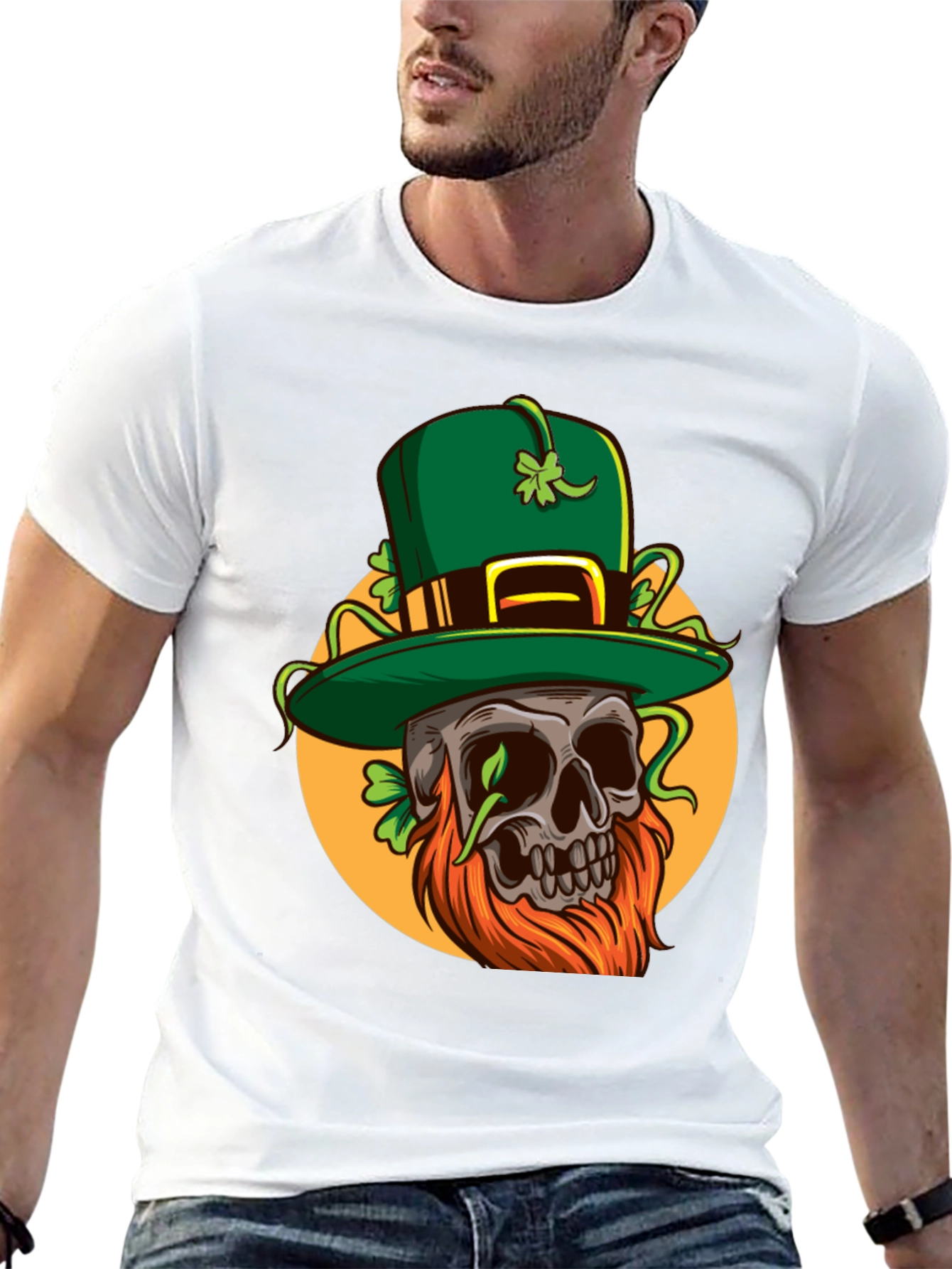 St. Patricks Day Skull Graphic Tee