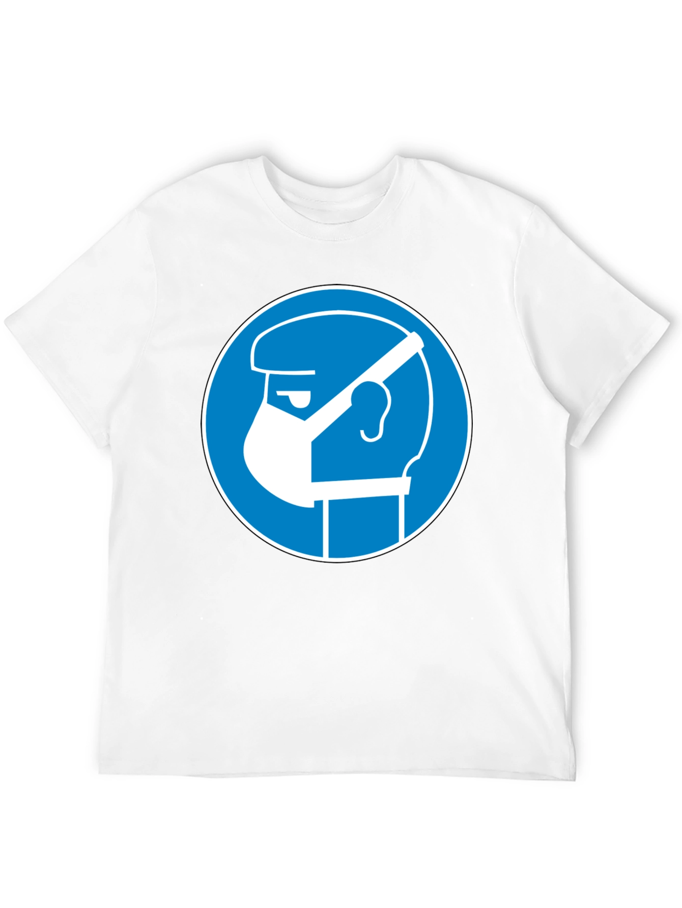 Wear Mask T-Shirt - Blue Circle Graphic