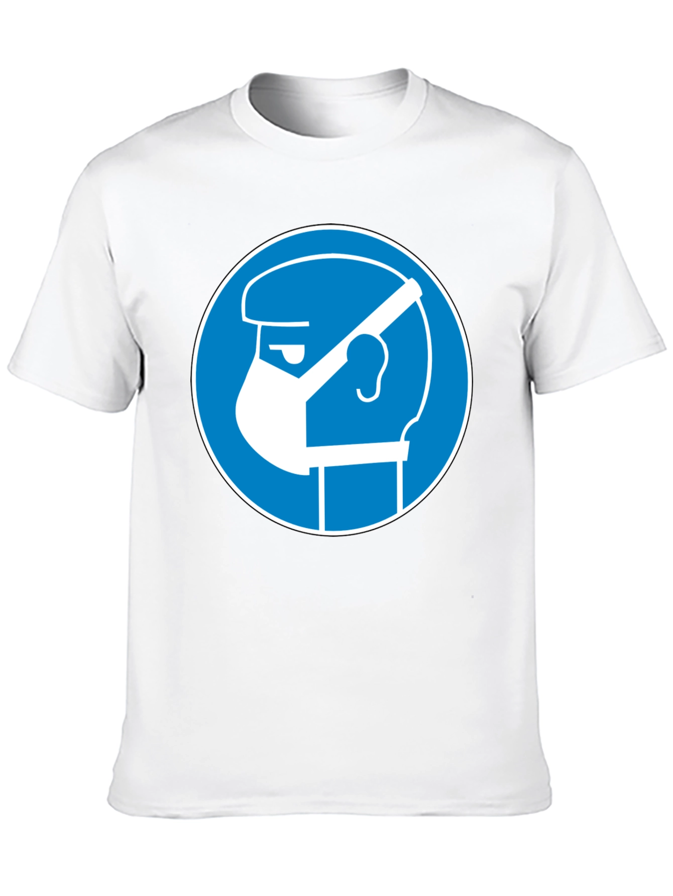 Wear Mask T-Shirt - Blue Circle Graphic