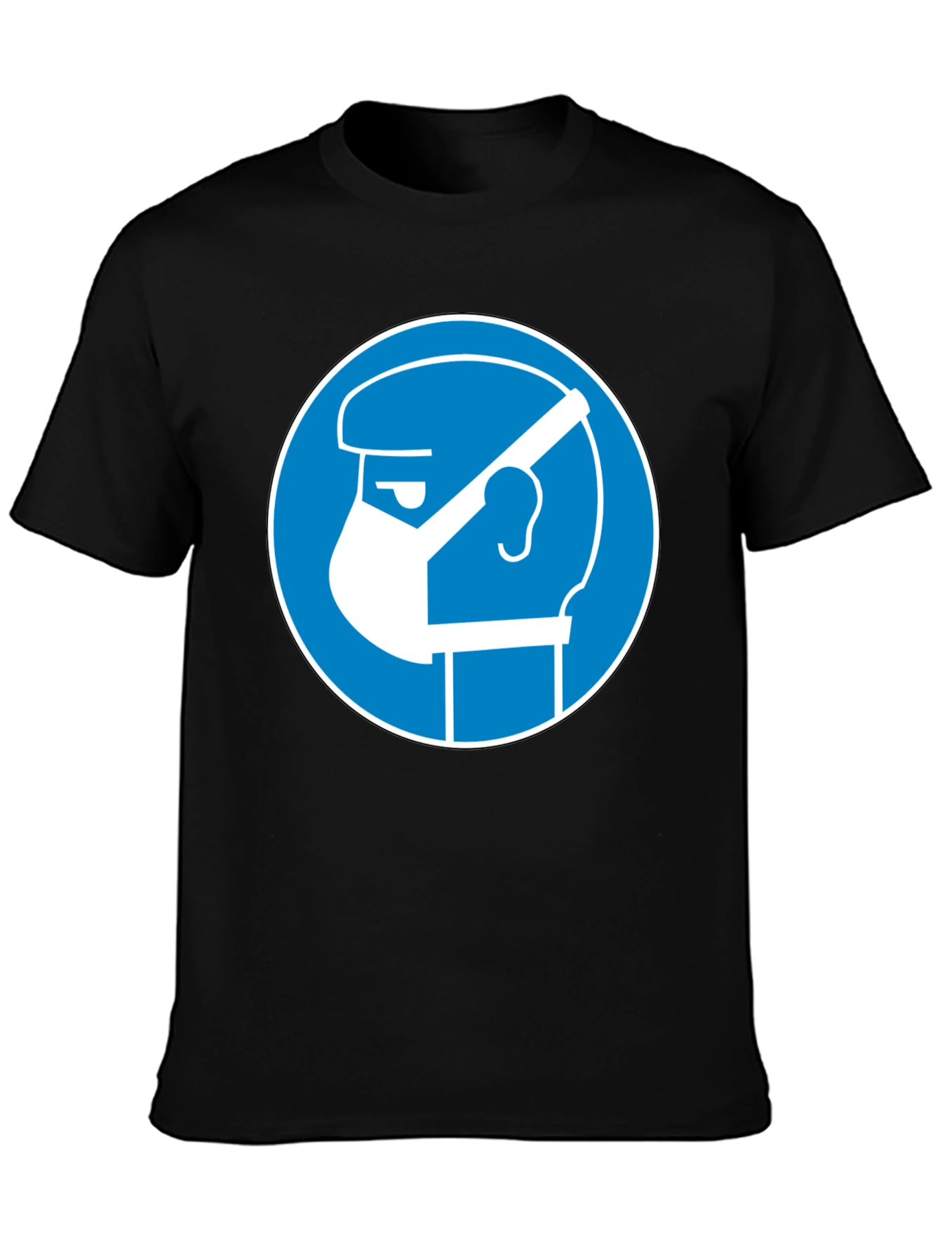 Wear Mask T-Shirt - Blue Circle Graphic