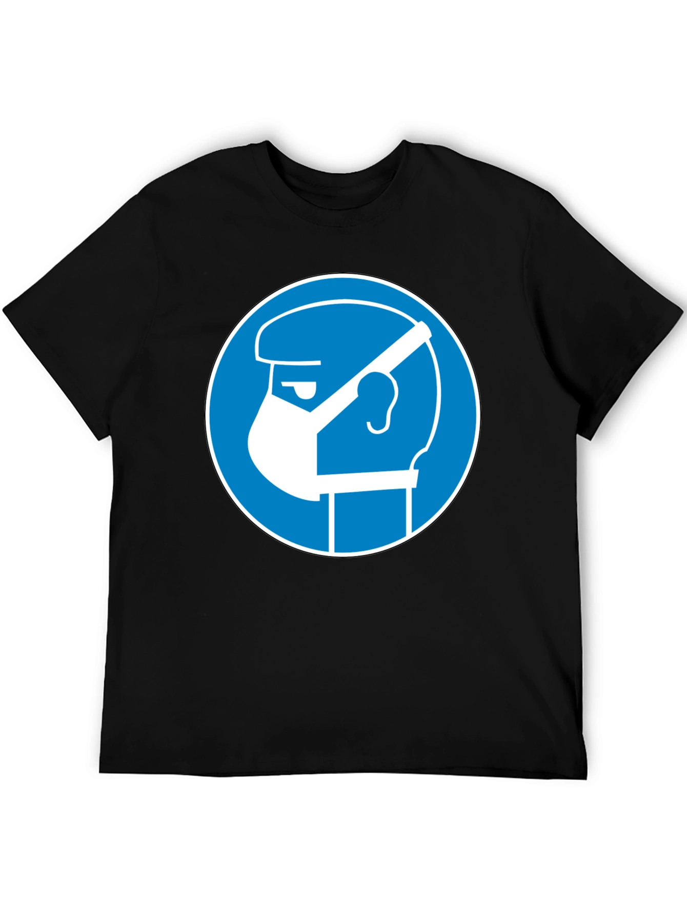 Wear Mask T-Shirt - Blue Circle Graphic