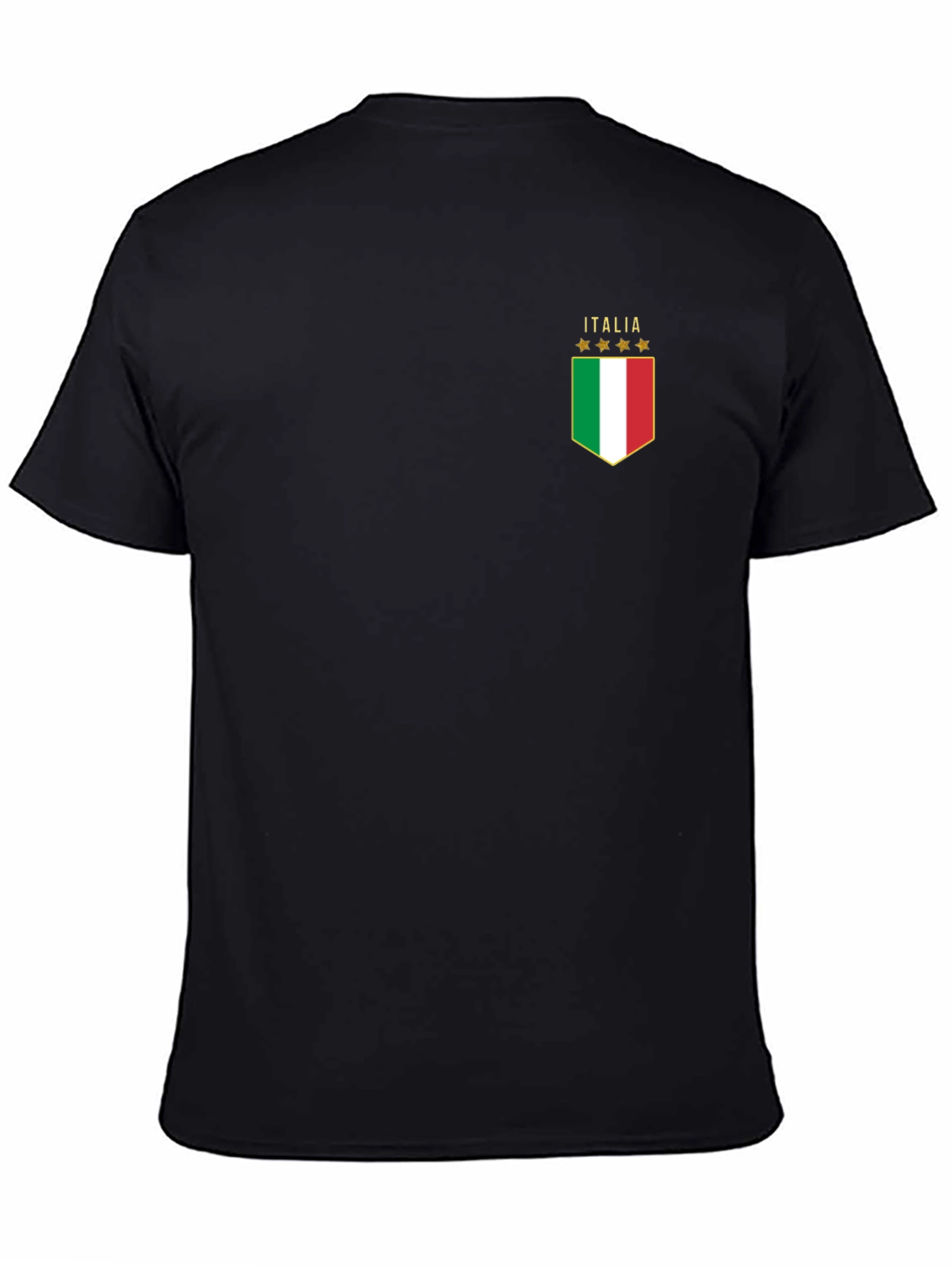 Italia Flag Graphic T-Shirt - Black Cotton Tee