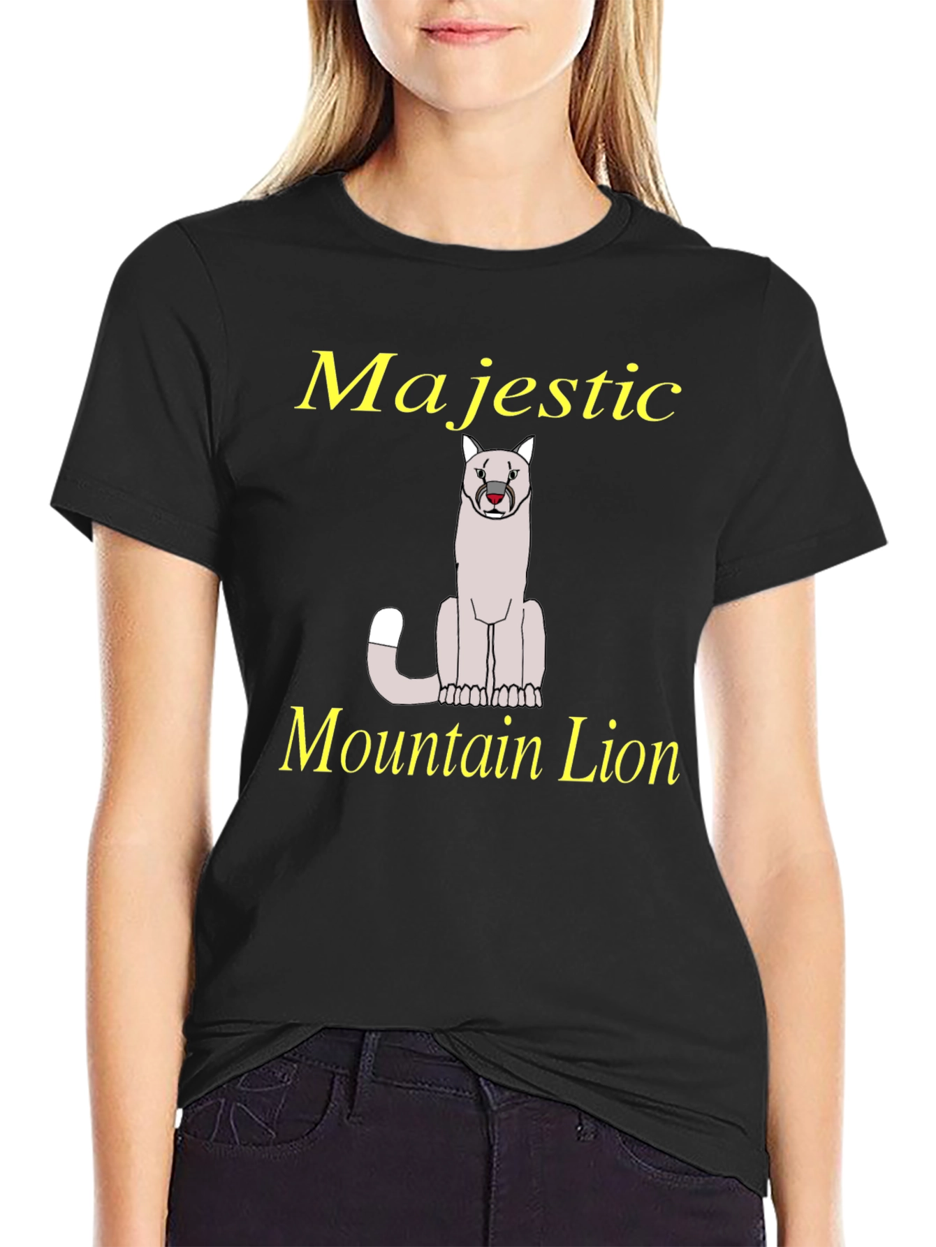 Majestic Mountain Lion Graphic T-Shirt