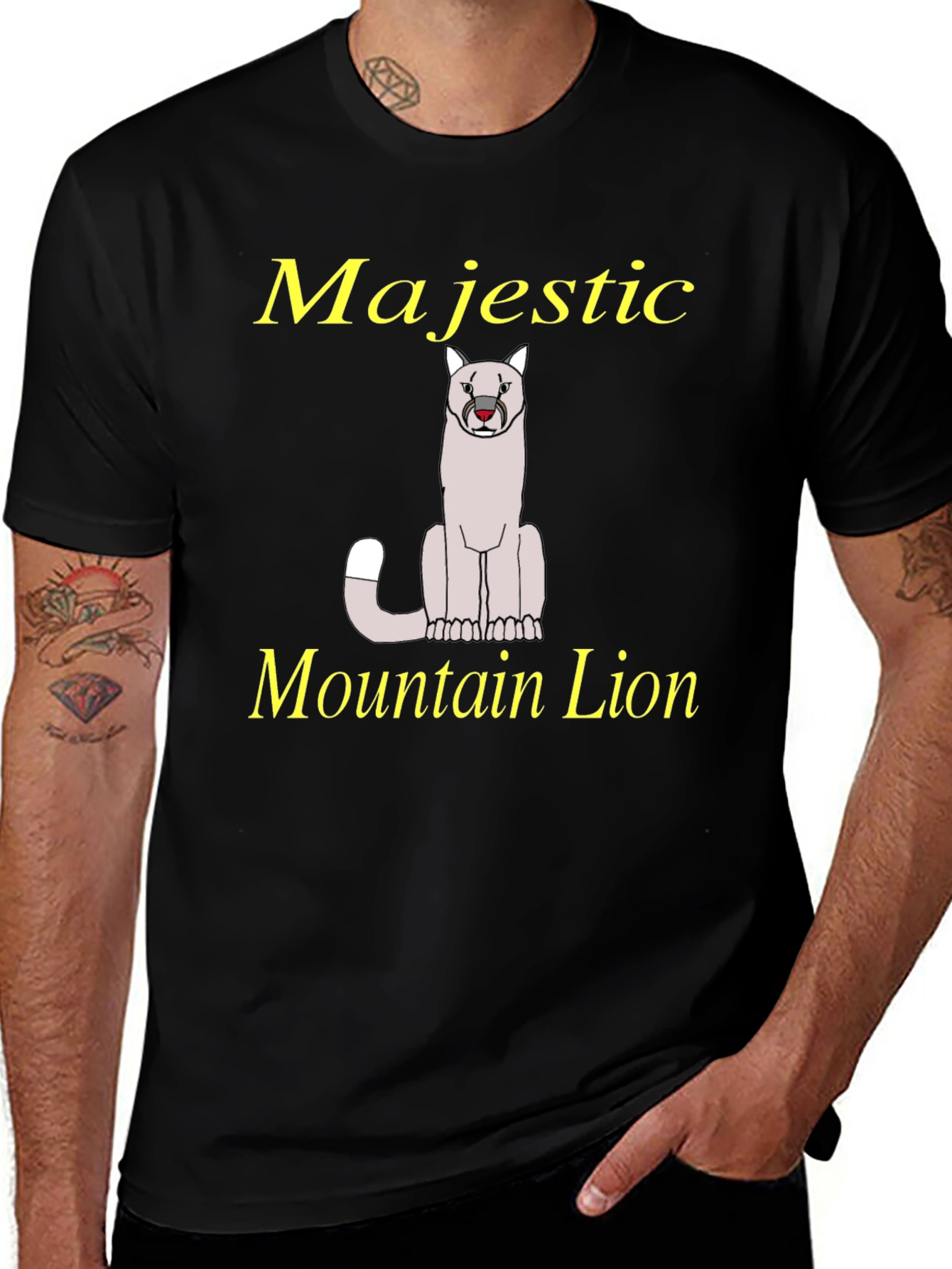 Majestic Mountain Lion Graphic T-Shirt