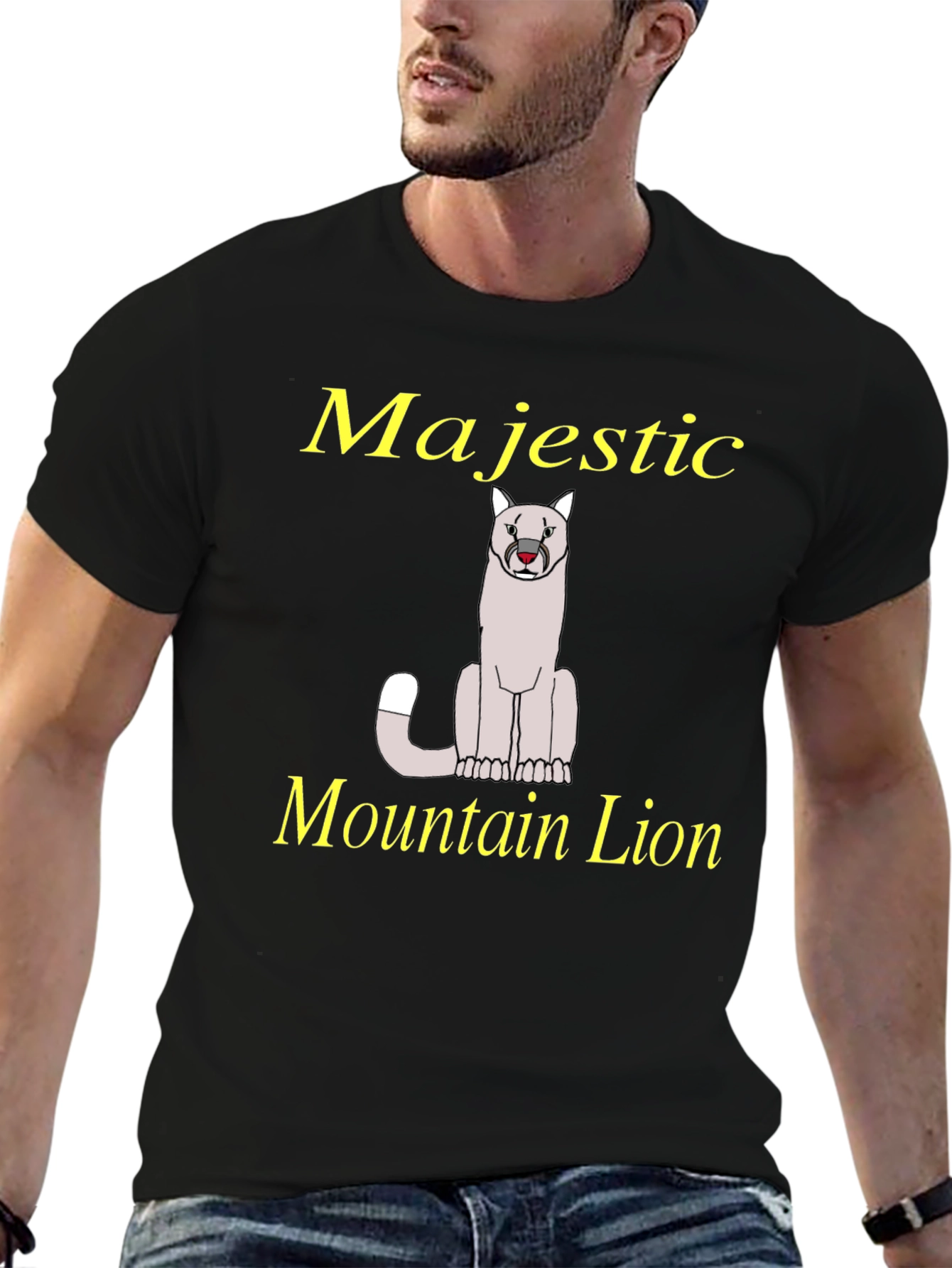 Majestic Mountain Lion Graphic T-Shirt