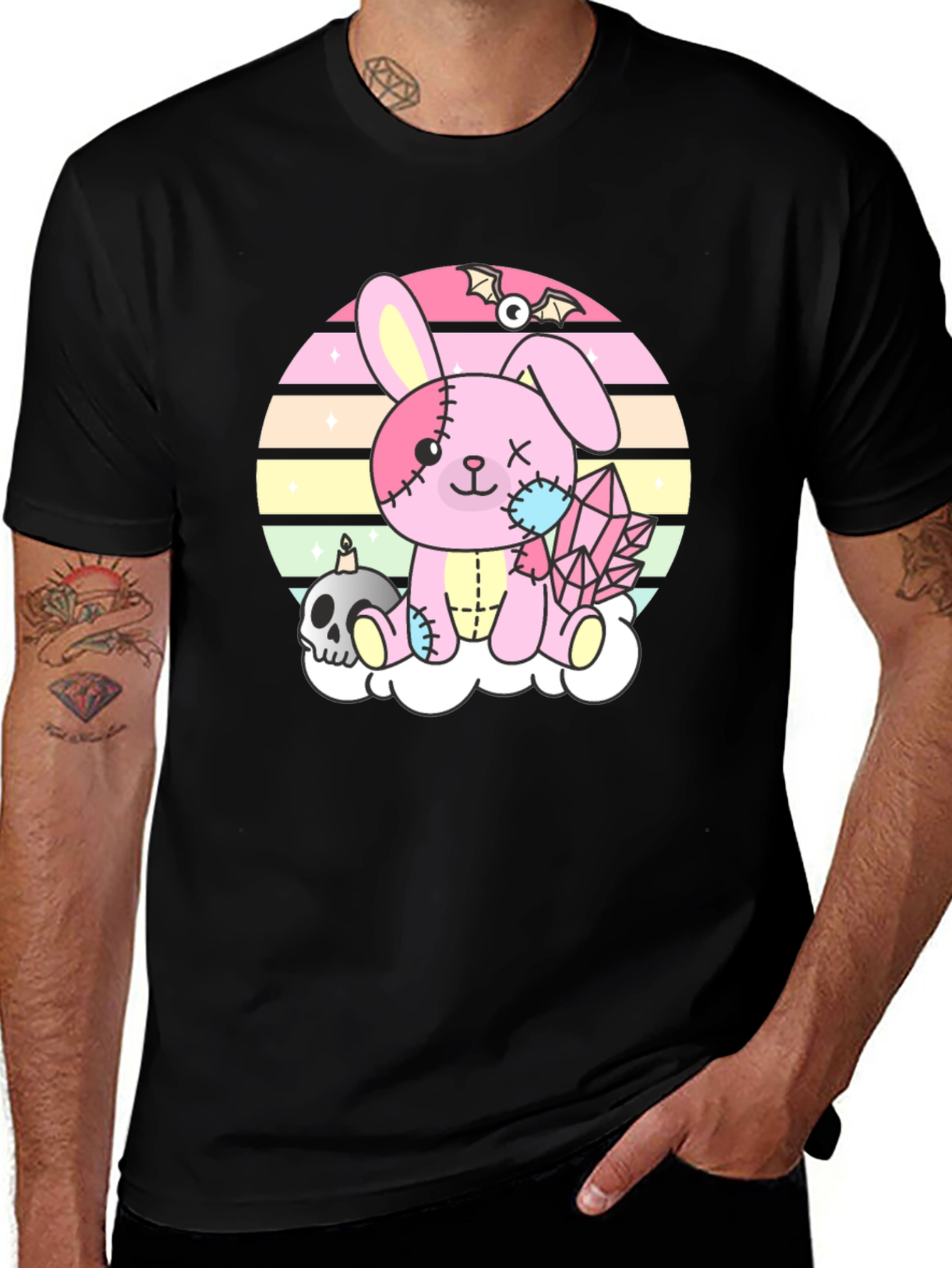 Creepy Cute Pastel Goth Bunny T-Shirt