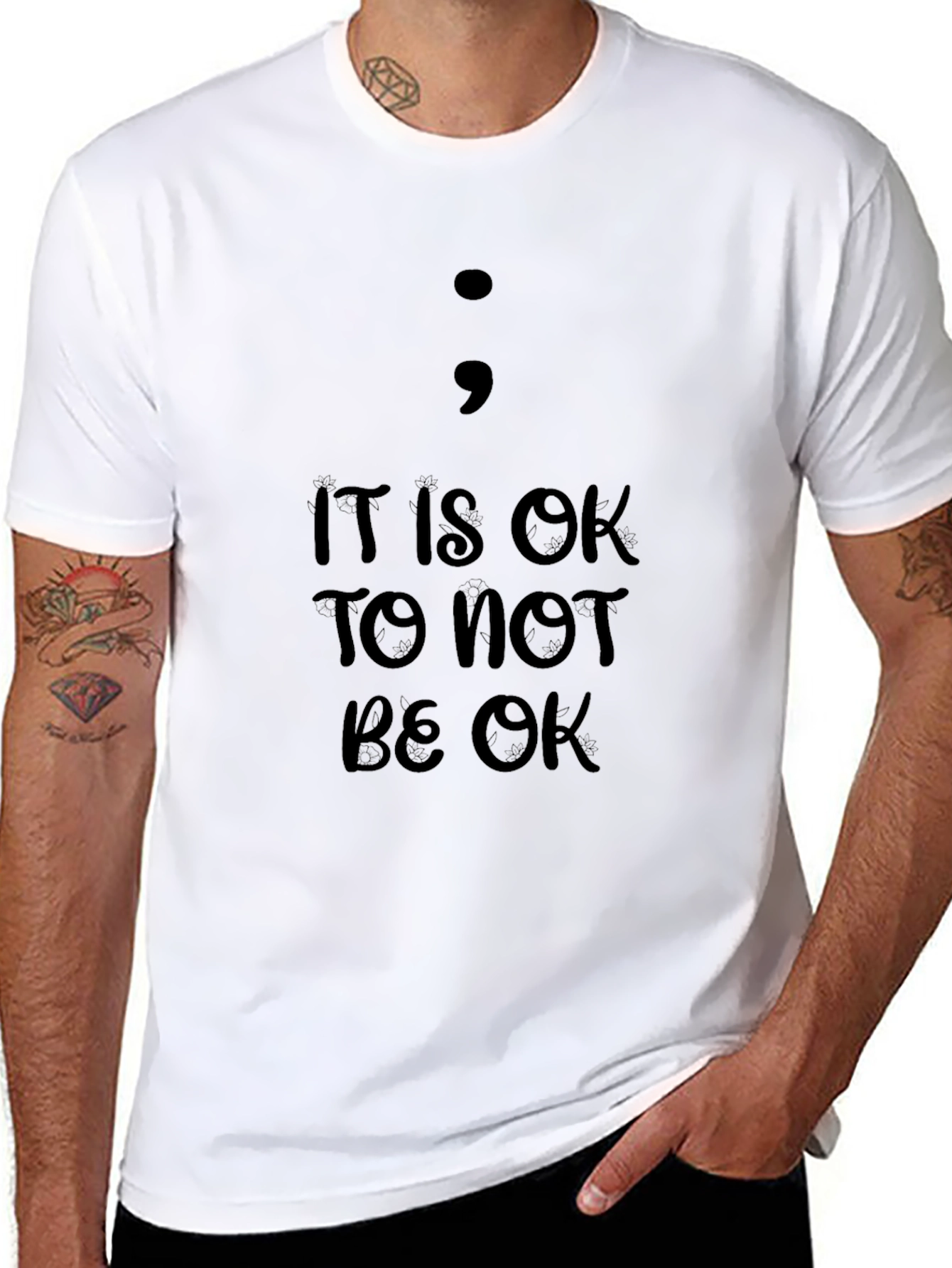 It Is OK To Not Be OK Semicolon T-Shirt