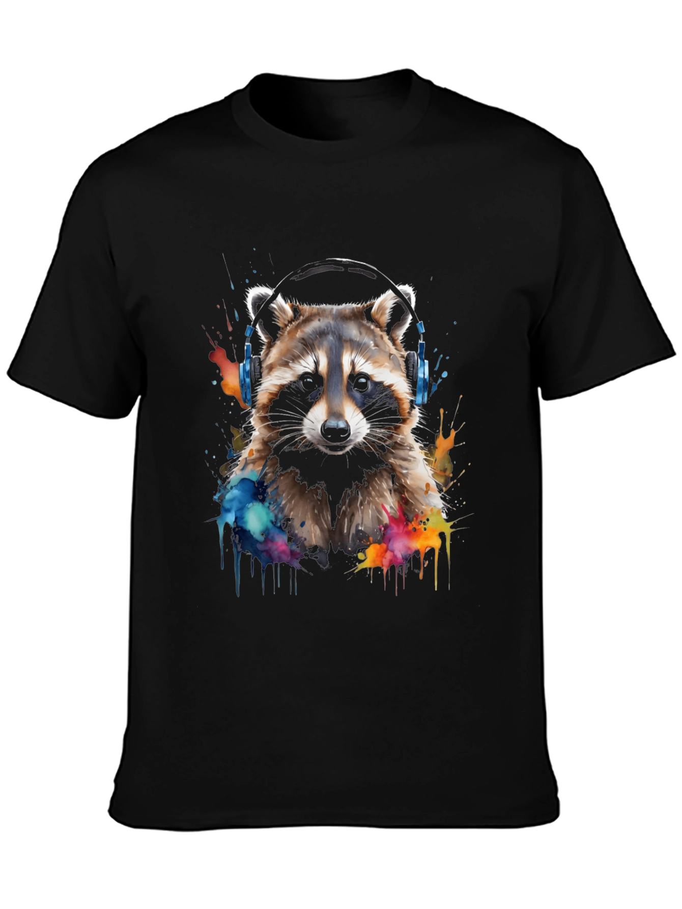 Raccoon Headphone Graphic Tee