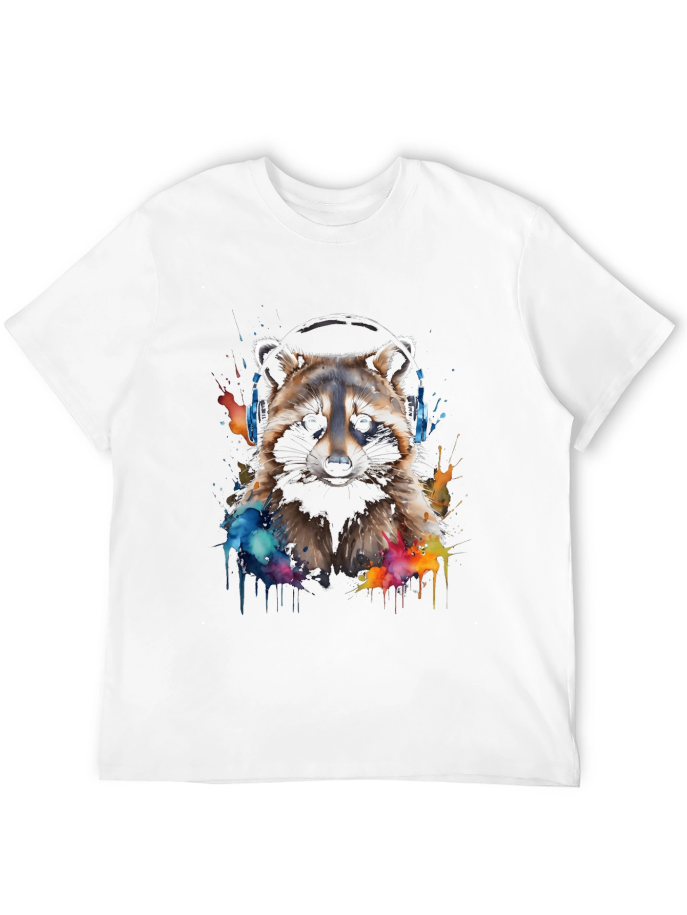 Raccoon Headphone Graphic Tee