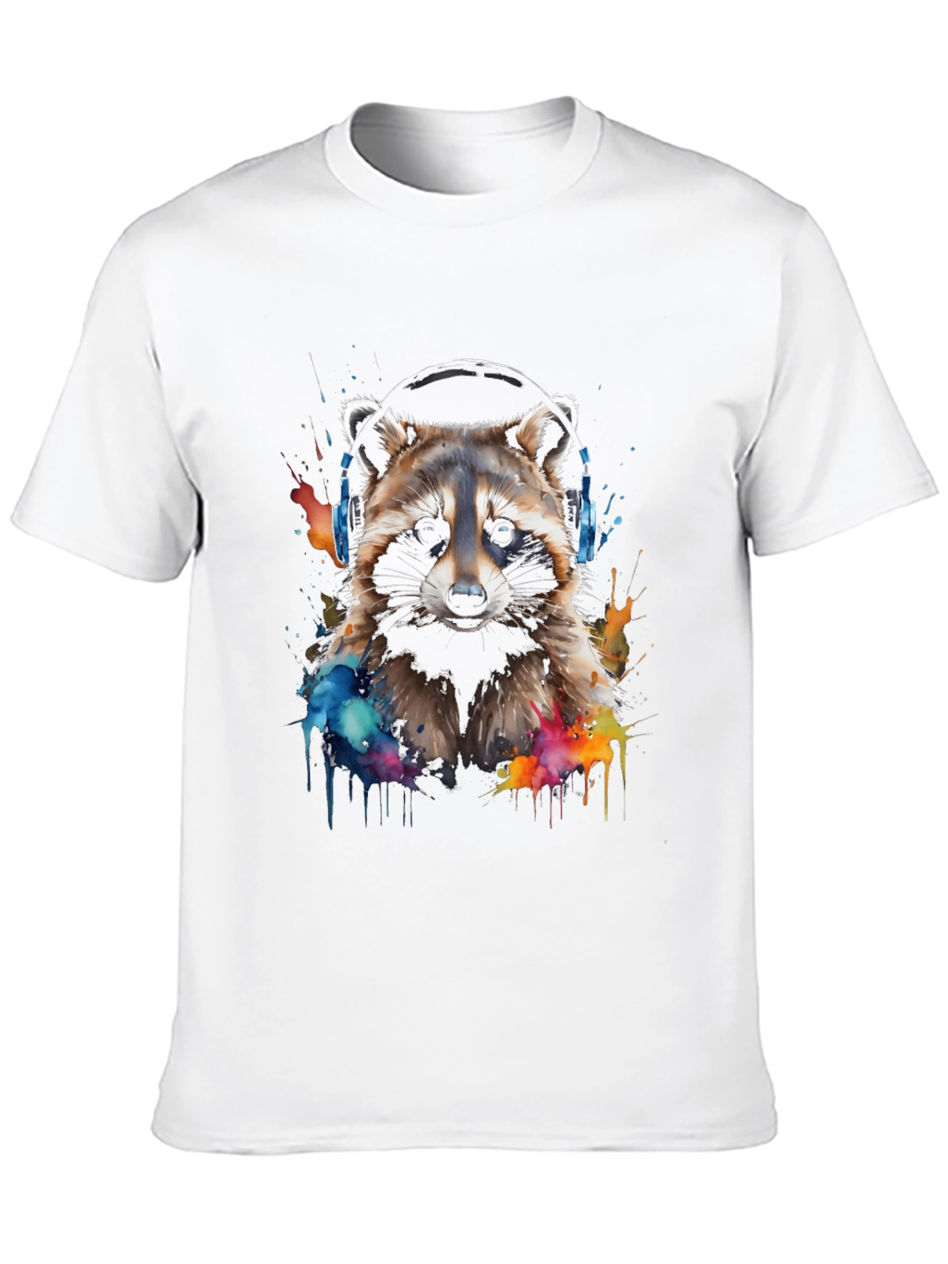Raccoon Headphone Graphic Tee