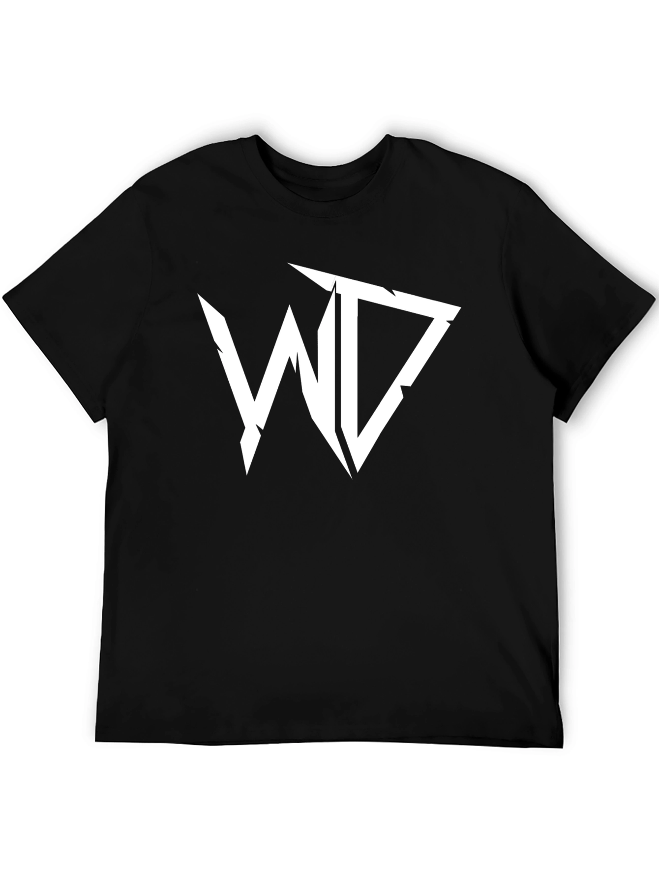 Mens Black Graphic Tee - WD Design