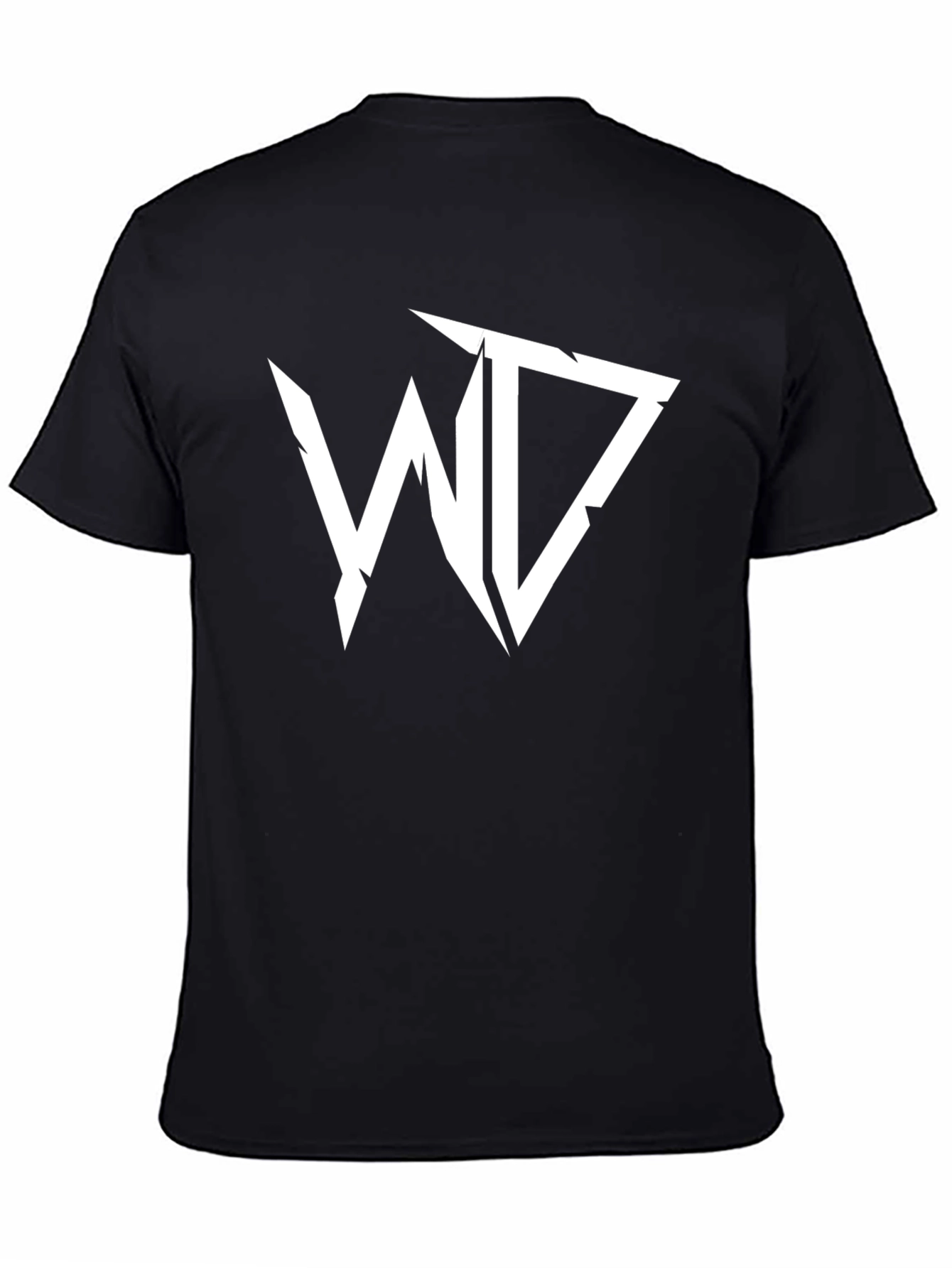 Mens Black Graphic Tee - WD Design