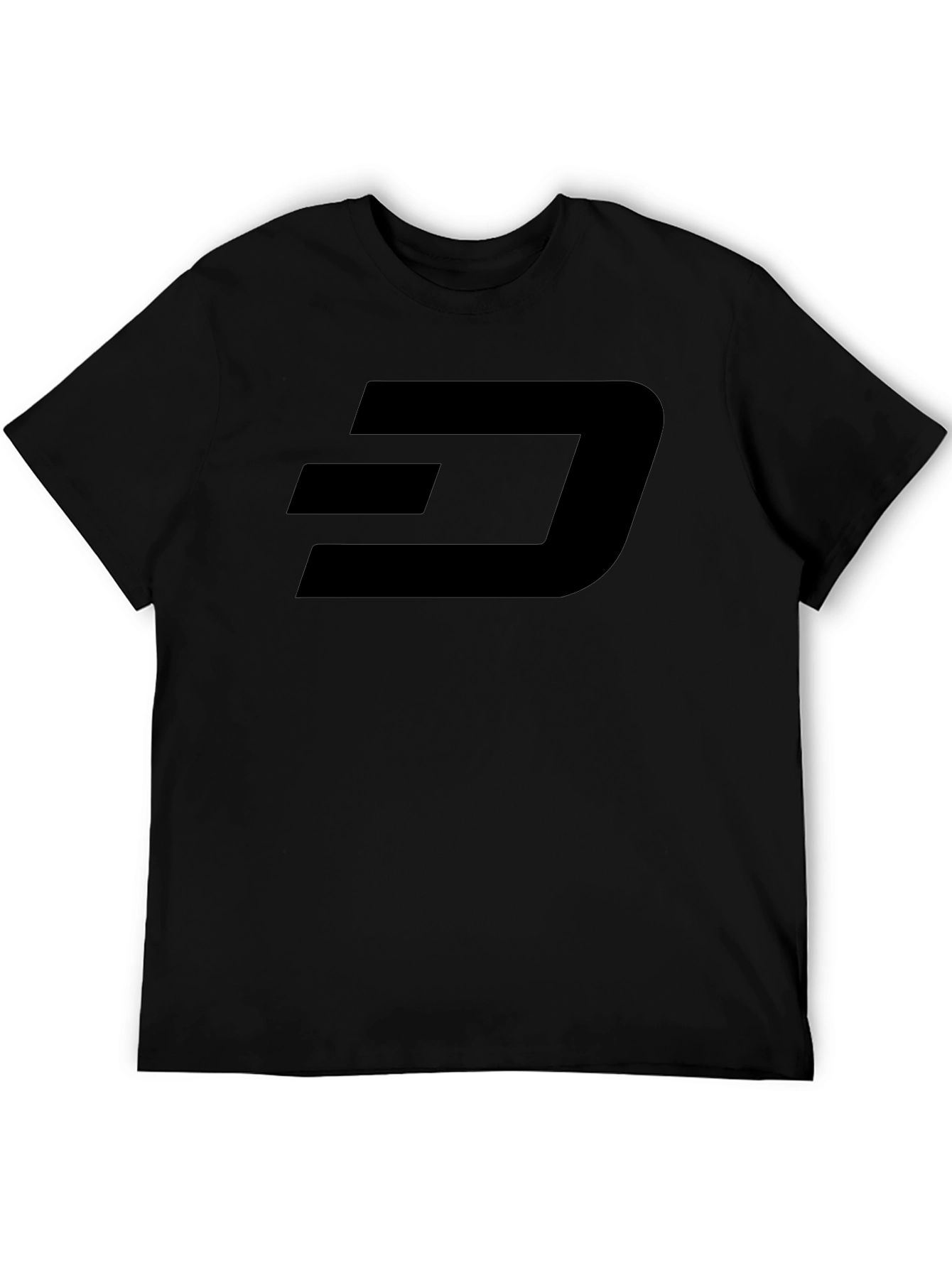 Mens Black Graphic Tee - Modern Dash Logo