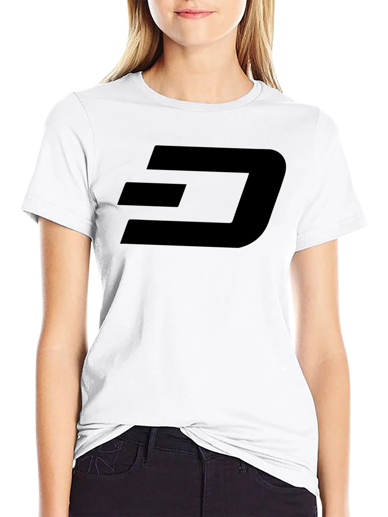 Mens Black Graphic Tee - Modern Dash Logo