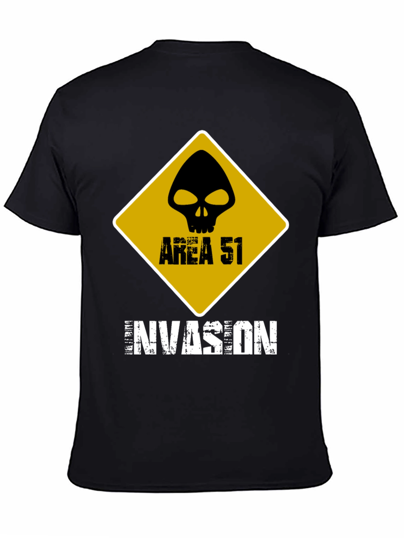 Area 51 Invasion Graphic T-Shirt - Black