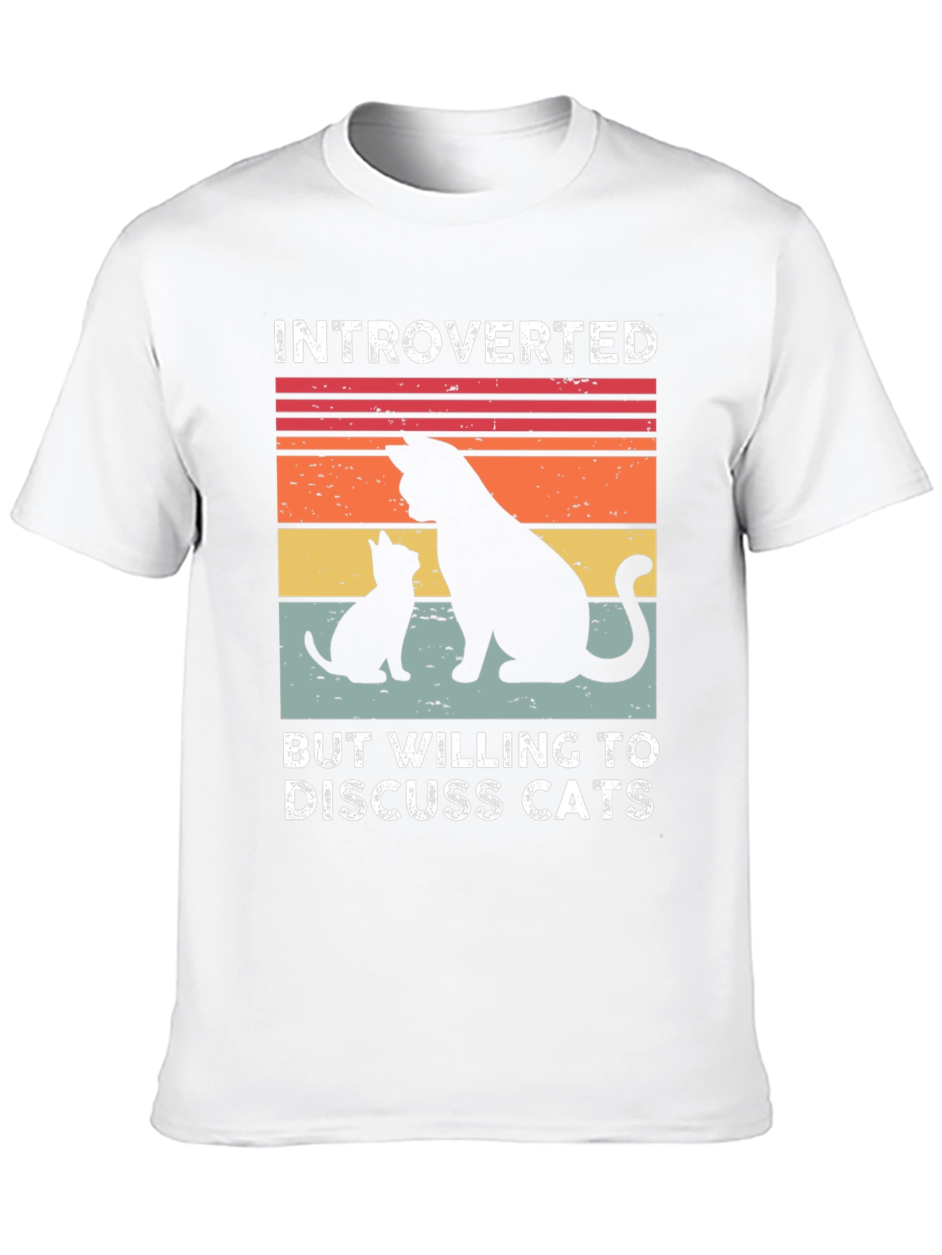 Introverted Cat Lover Tee - Discuss Cats! Unisex Shirt