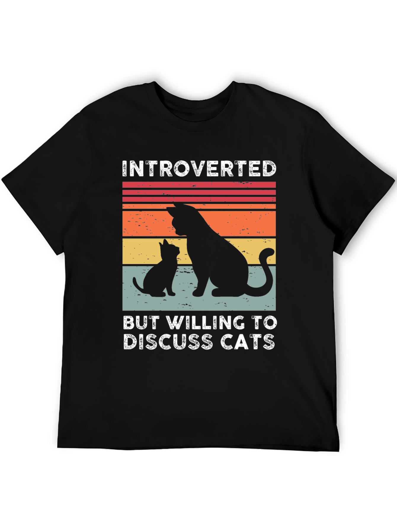 Introverted Cat Lover Tee - Discuss Cats! Unisex Shirt