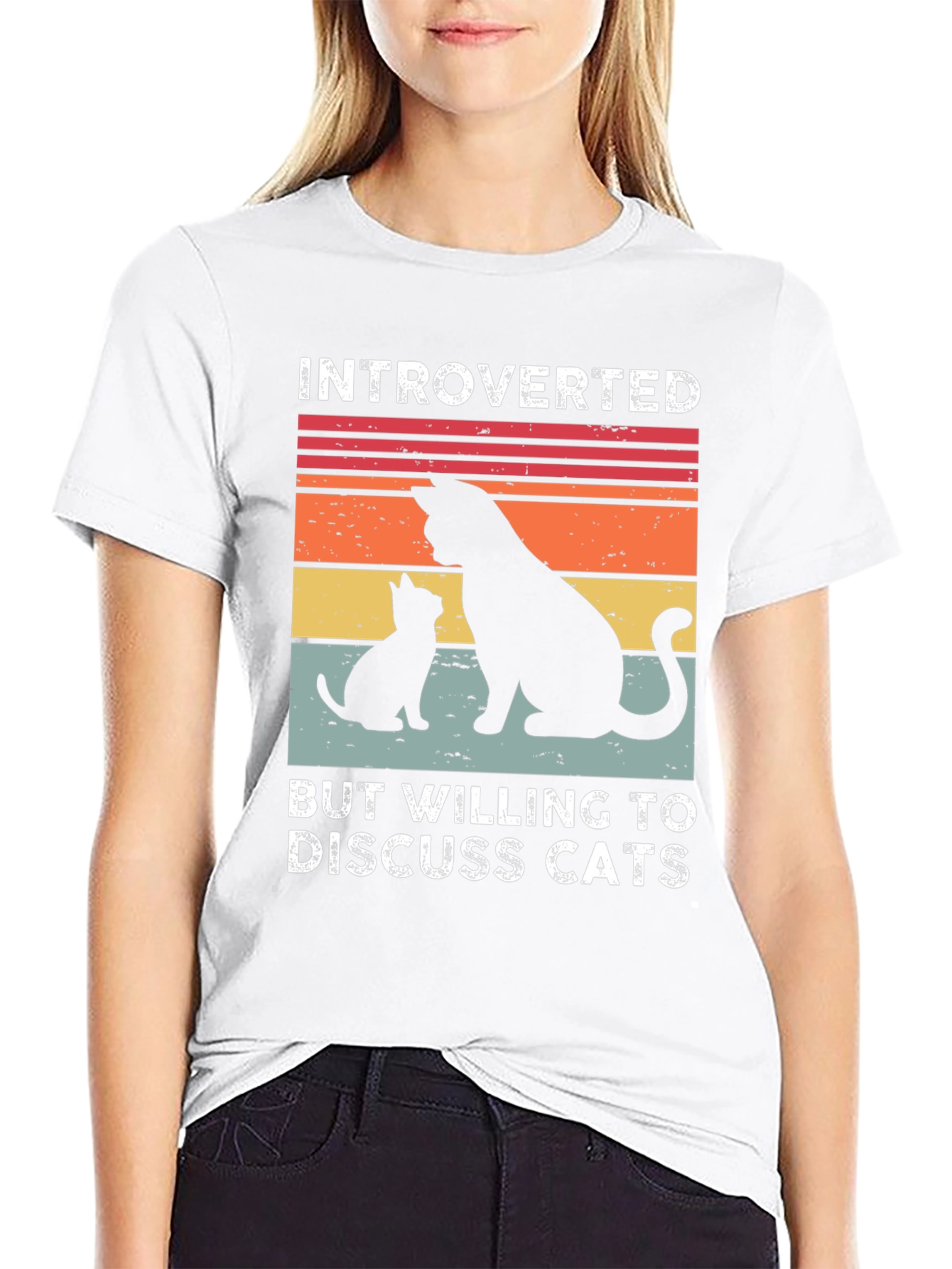Introverted Cat Lover Tee - Discuss Cats! Unisex Shirt