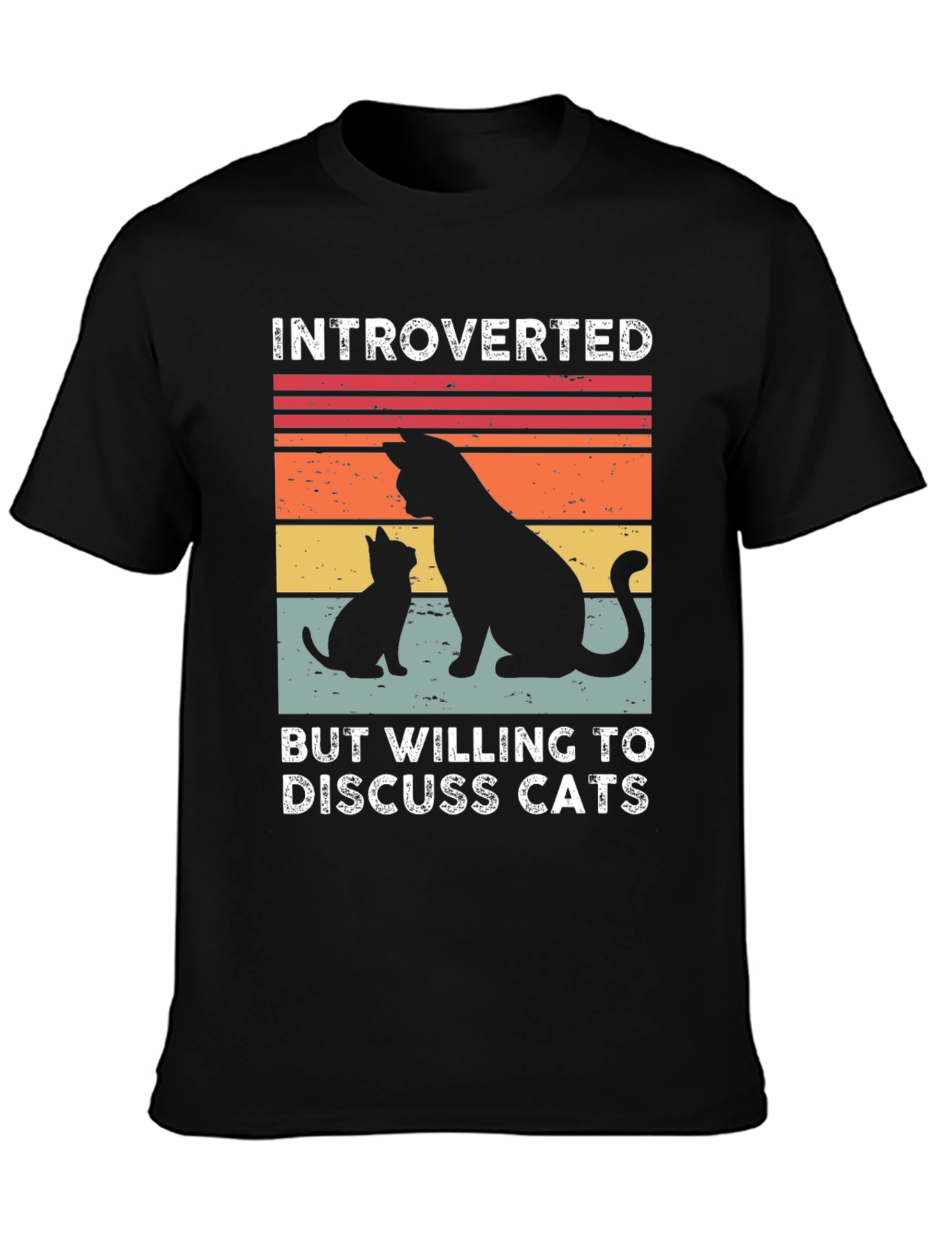 Introverted Cat Lover Tee - Discuss Cats! Unisex Shirt