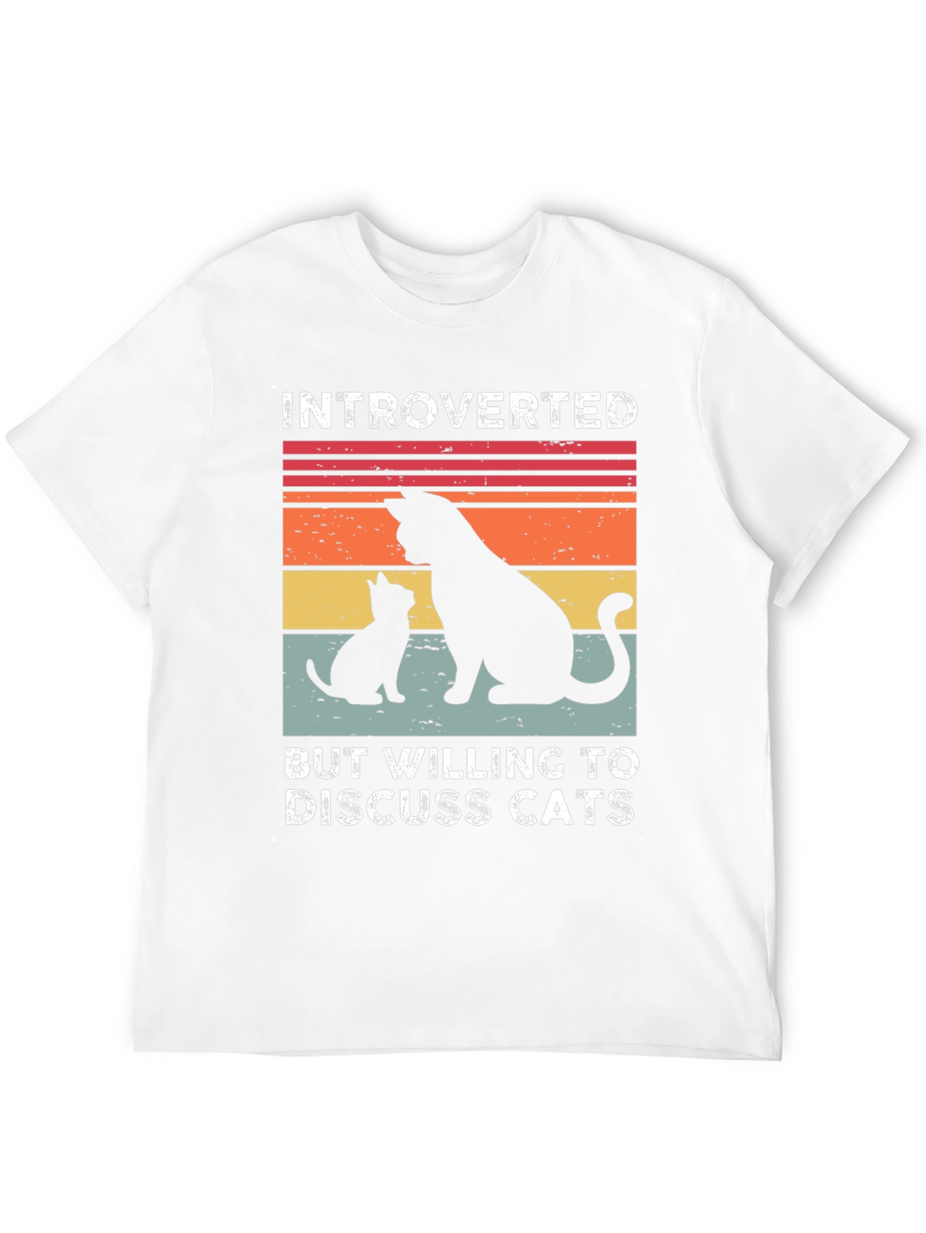 Introverted Cat Lover Tee - Discuss Cats! Unisex Shirt