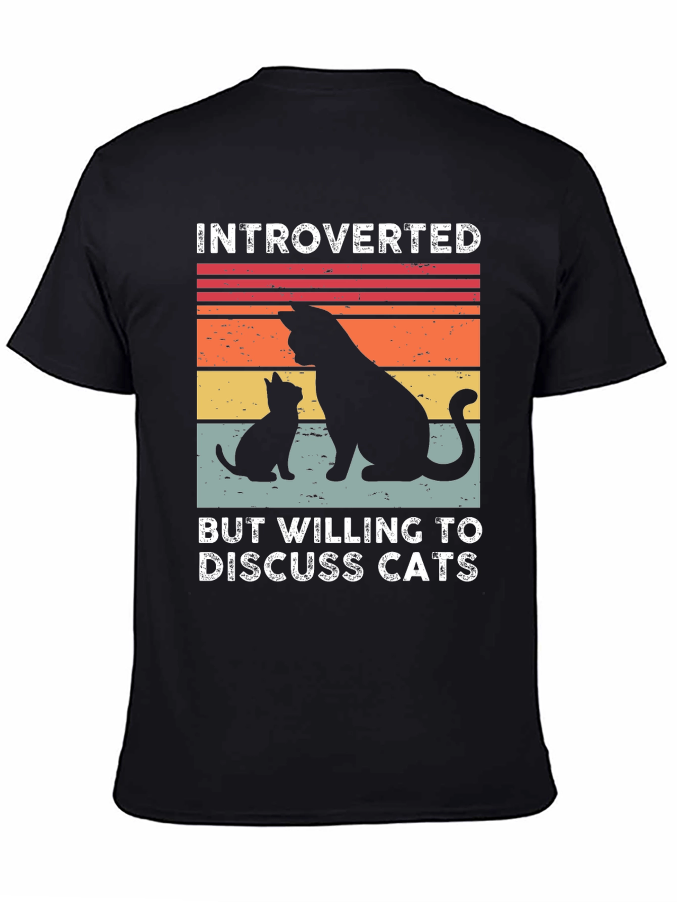 Introverted Cat Lover Tee - Discuss Cats! Unisex Shirt