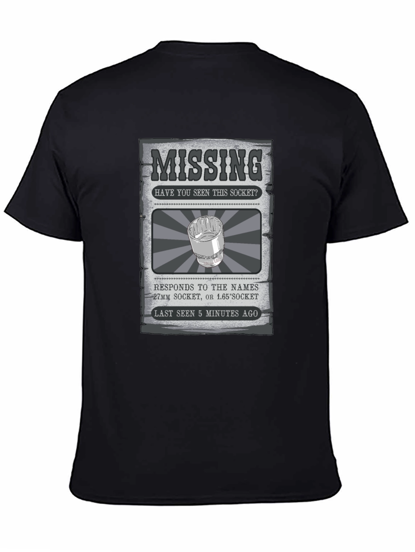 Missing Socket T-Shirt - Mechanic Humor Tee