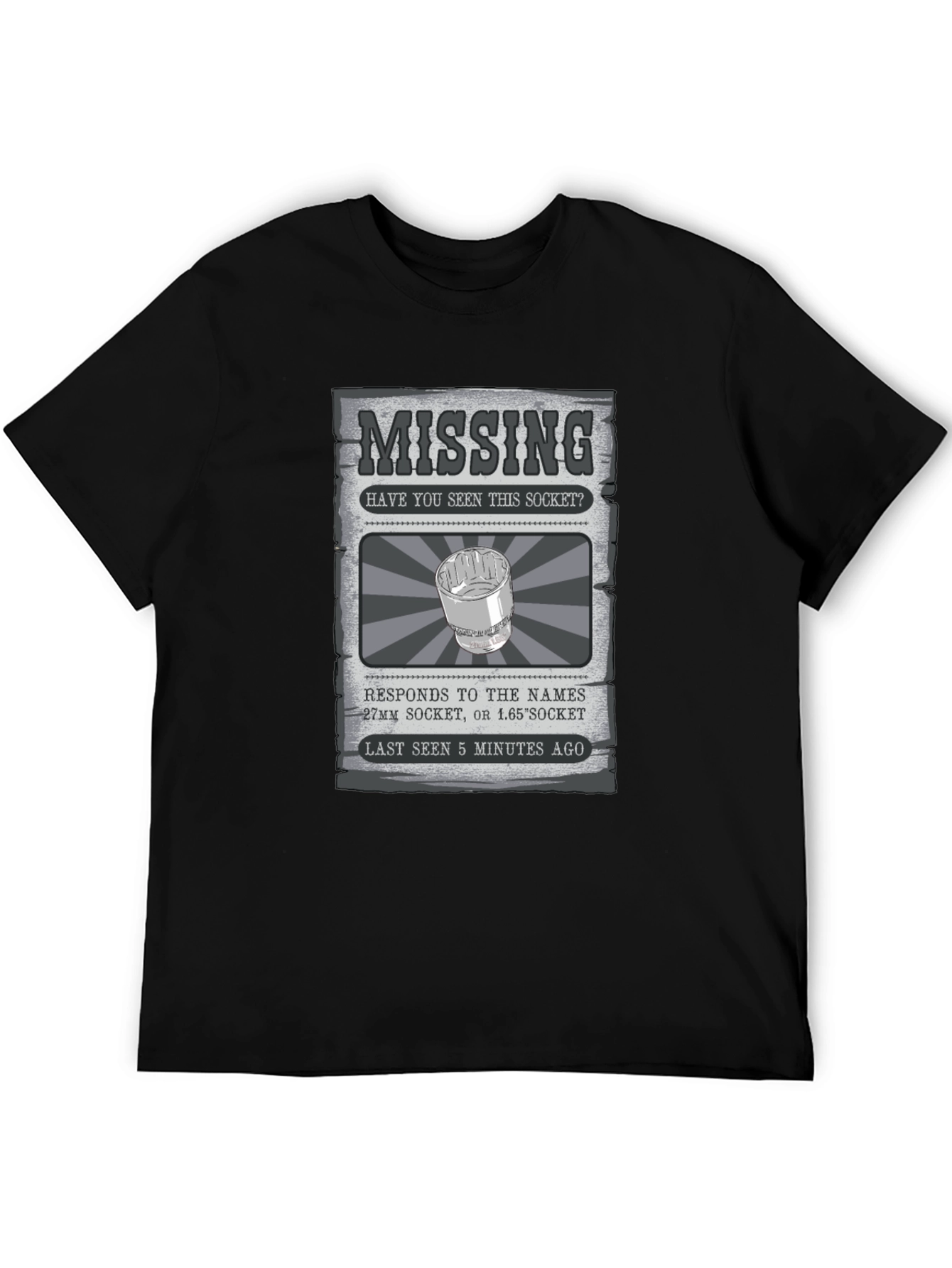 Missing Socket T-Shirt - Mechanic Humor Tee