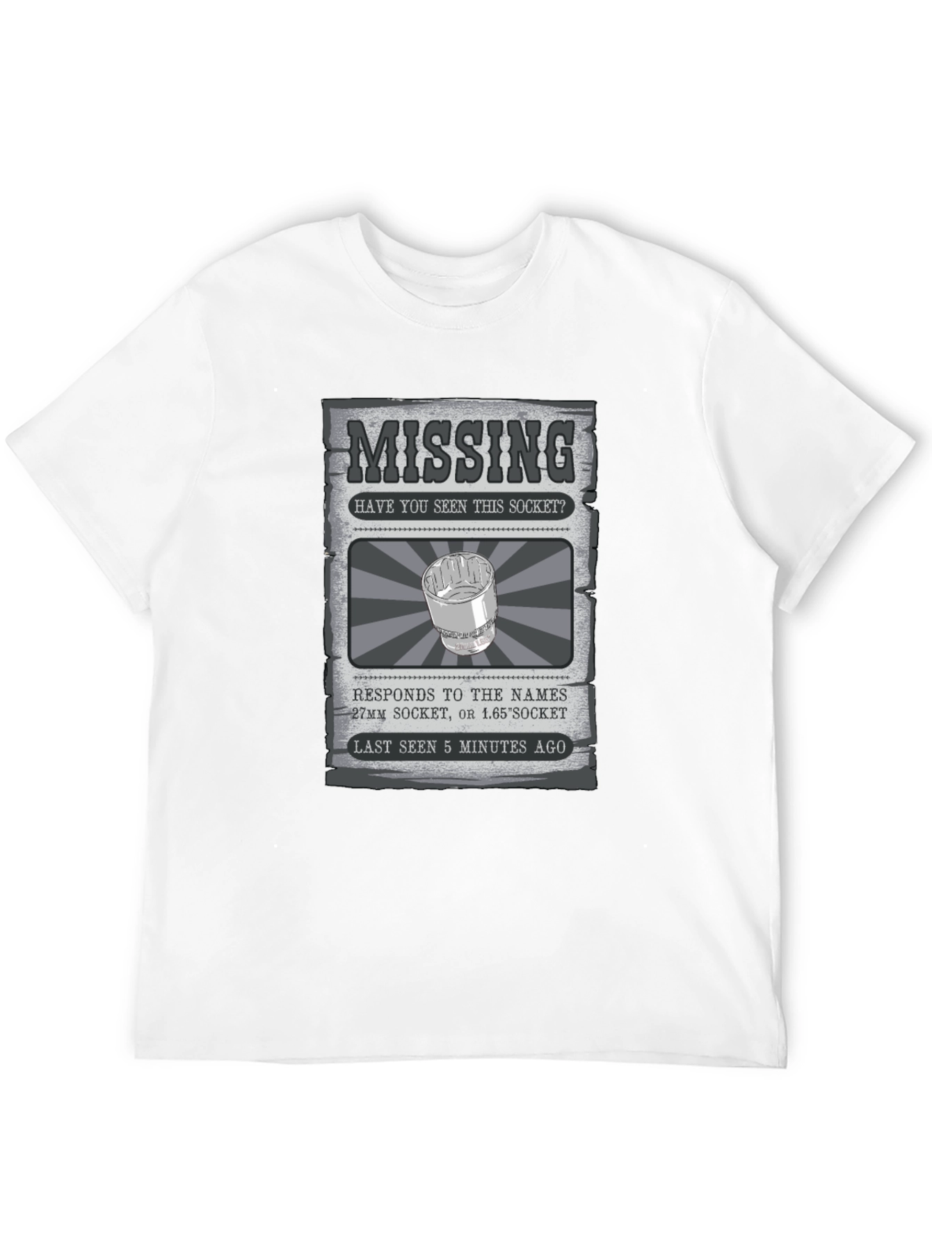 Missing Socket T-Shirt - Mechanic Humor Tee