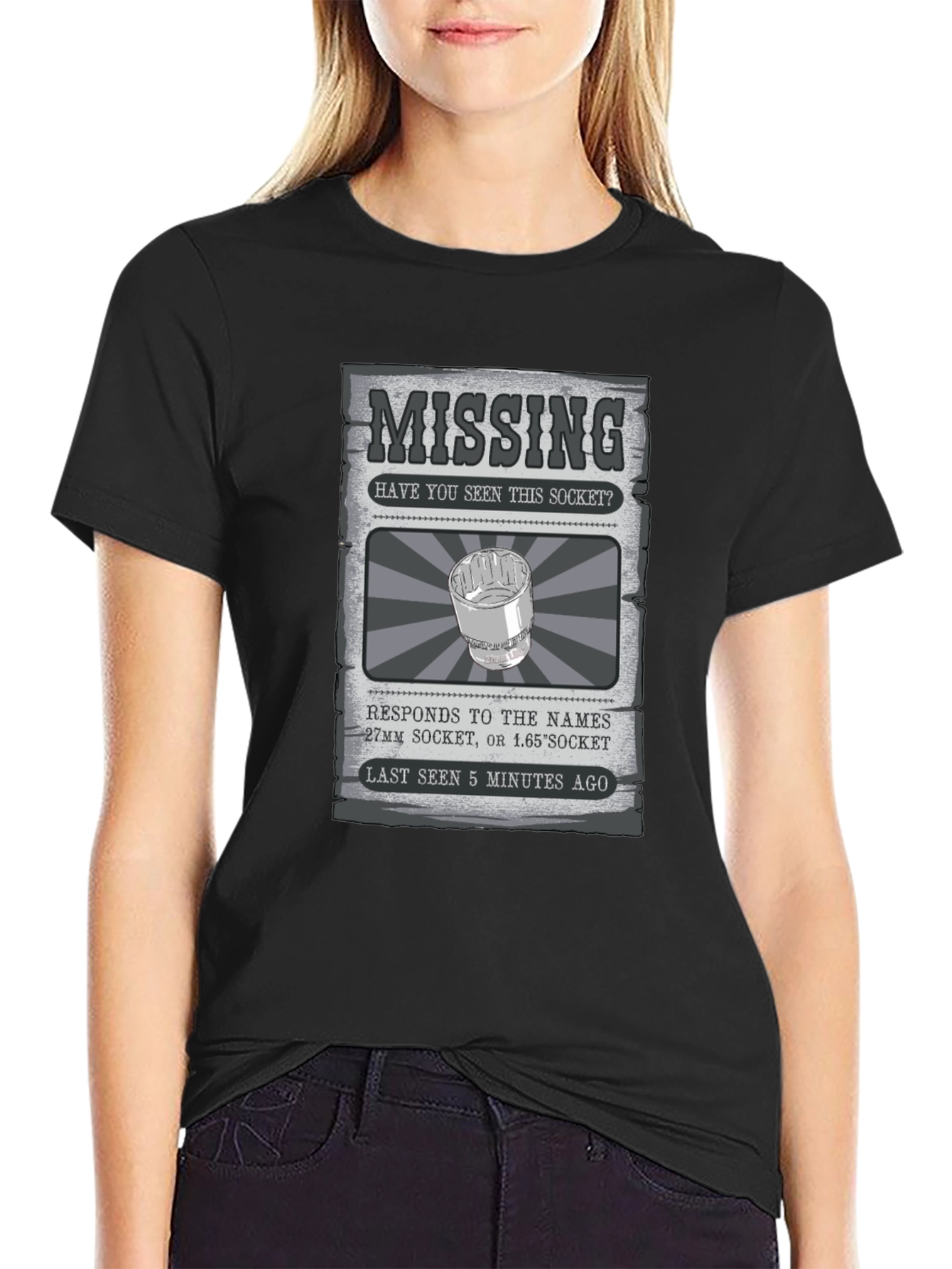 Missing Socket T-Shirt - Mechanic Humor Tee