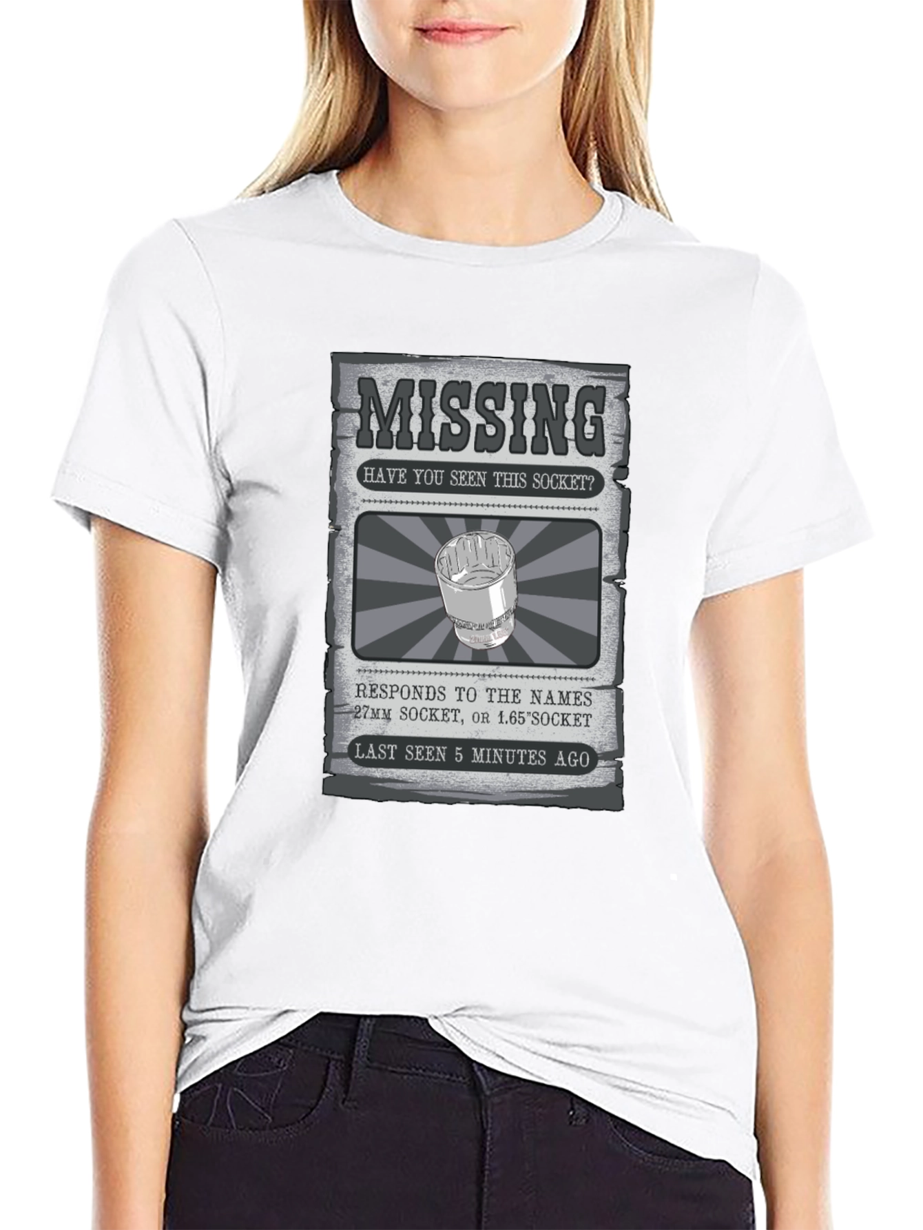 Missing Socket T-Shirt - Mechanic Humor Tee