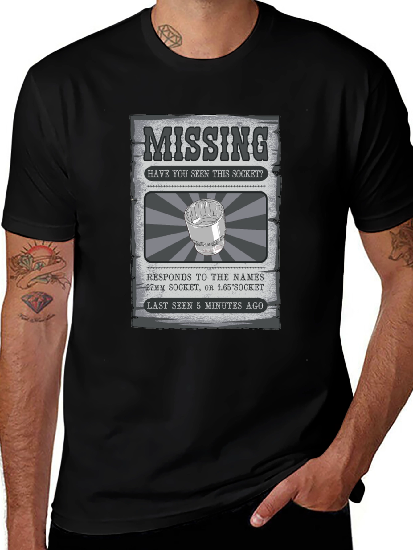 Missing Socket T-Shirt - Mechanic Humor Tee
