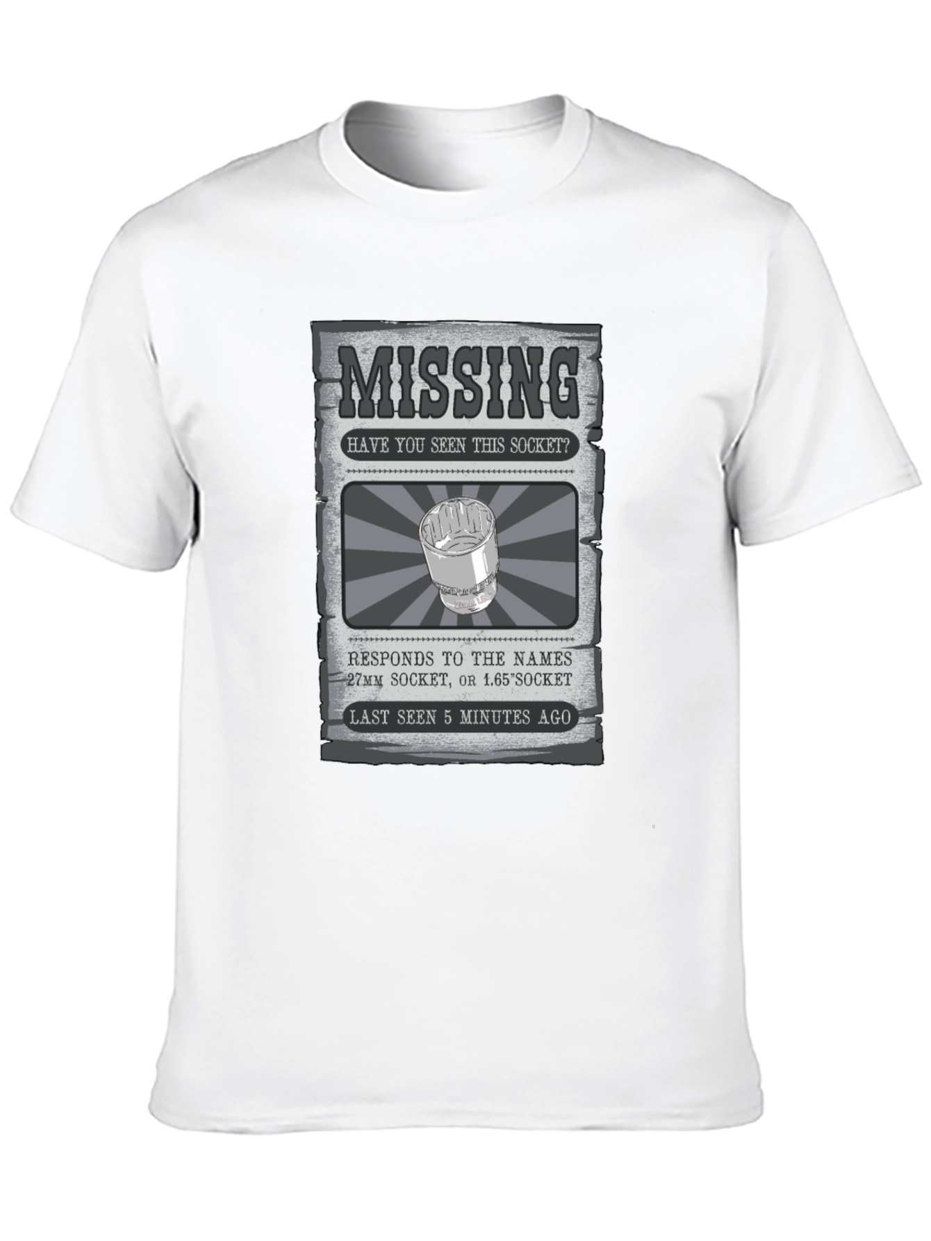 Missing Socket T-Shirt - Mechanic Humor Tee