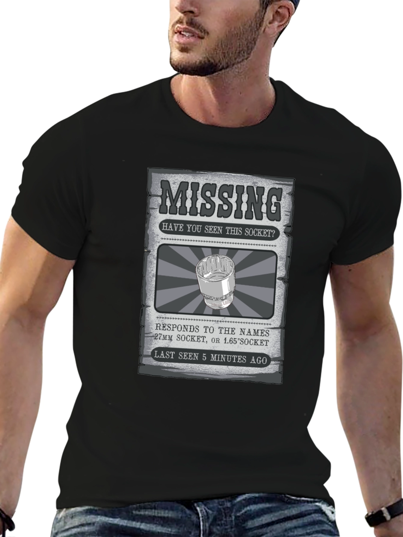 Missing Socket T-Shirt - Mechanic Humor Tee
