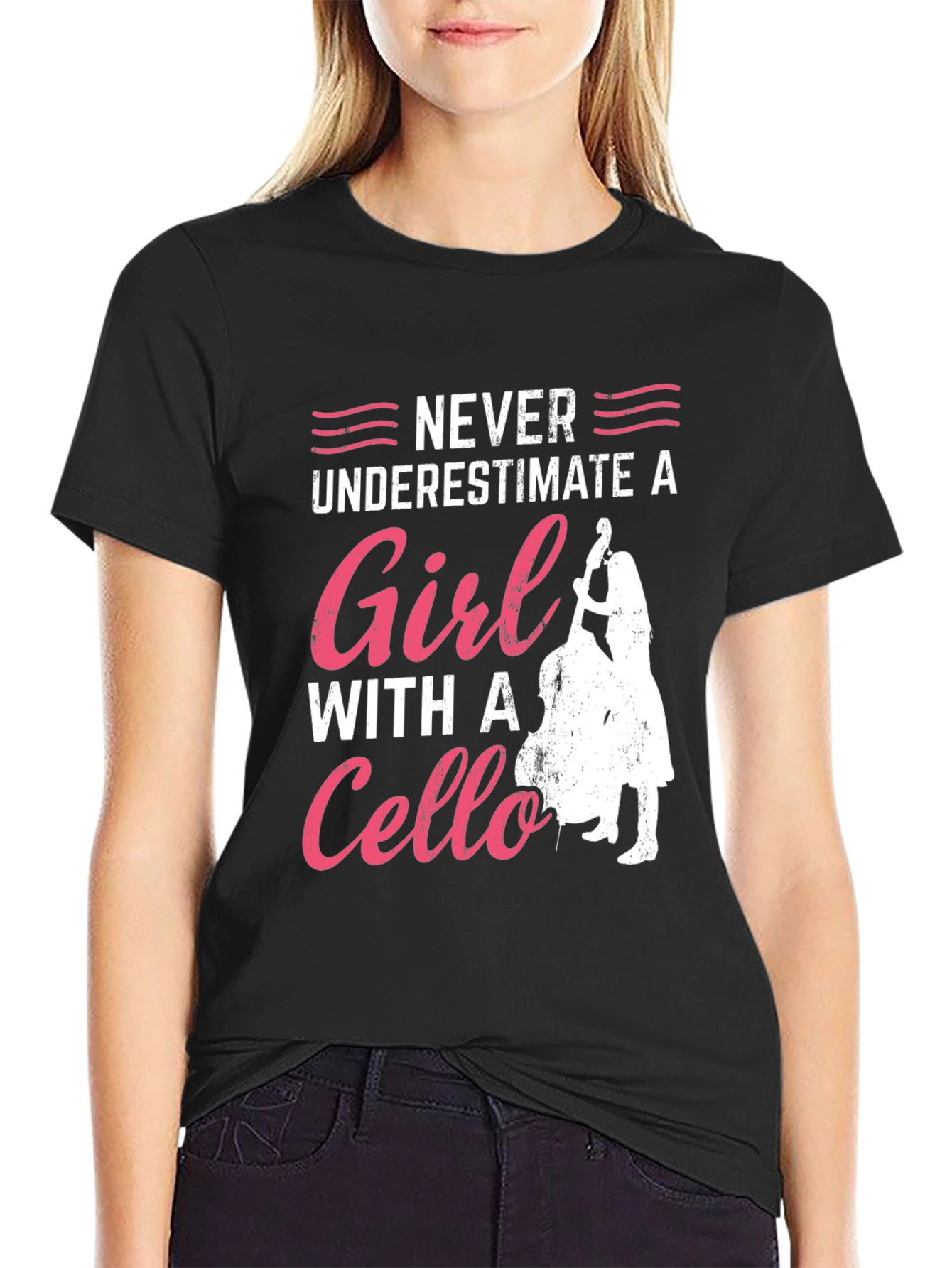 Never Underestimate A Girl With a Cello T-Shirt