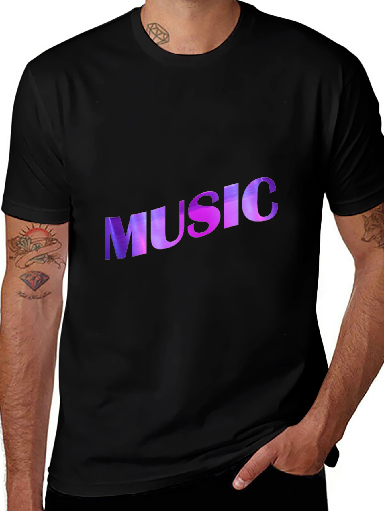 Music Graphic Black T-Shirt