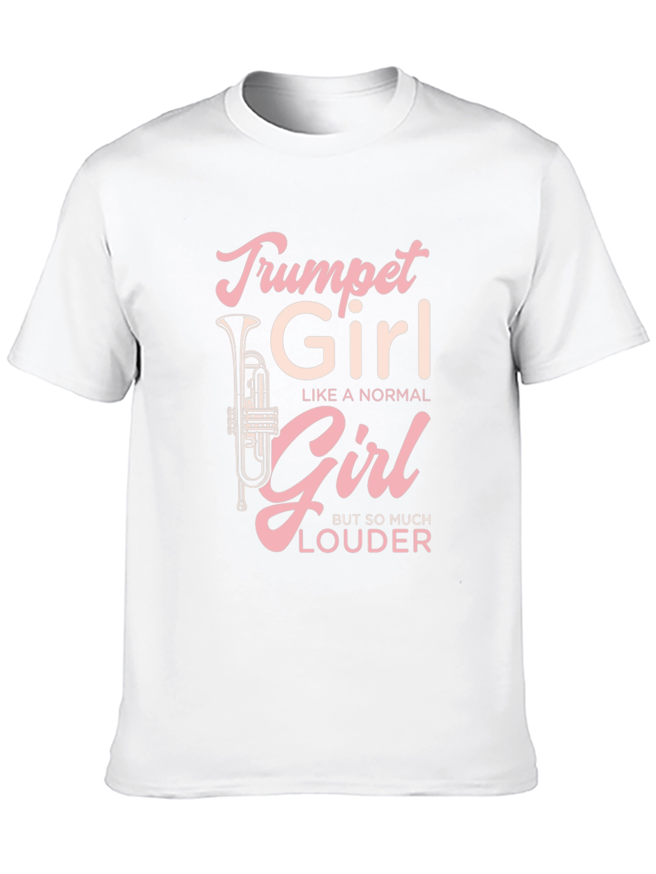 Trumpet Girl Graphic Tee - Musical Instrument Lover