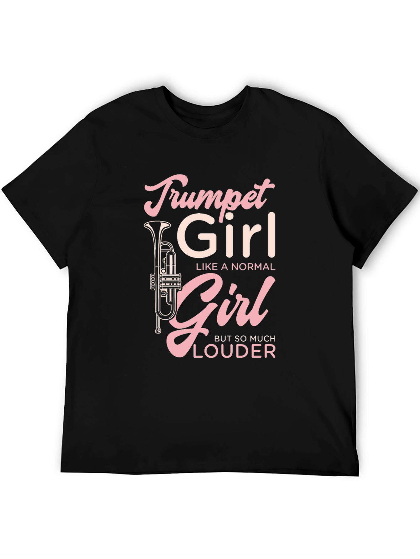Trumpet Girl Graphic Tee - Musical Instrument Lover