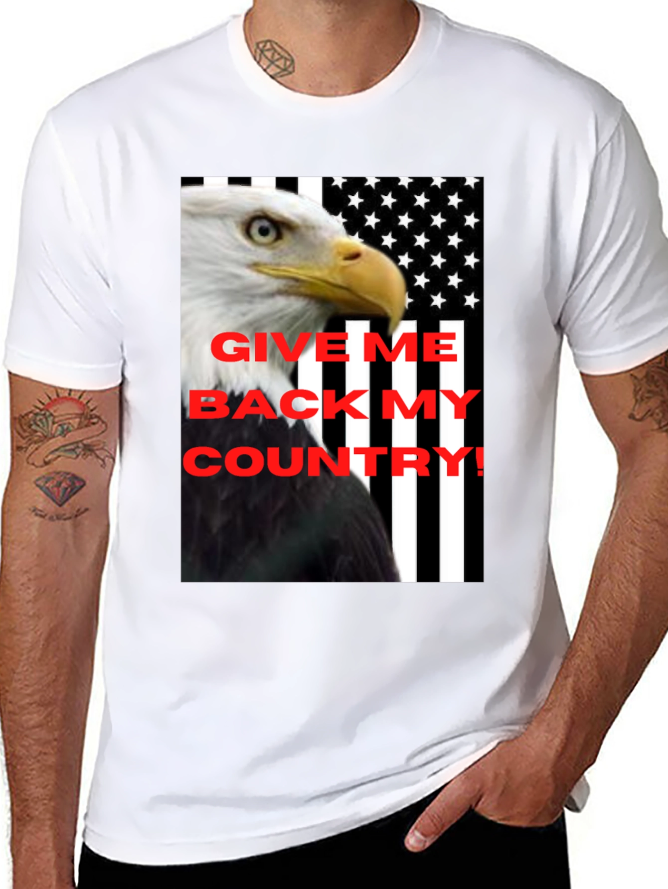 Give Me Back My Country Eagle Tee