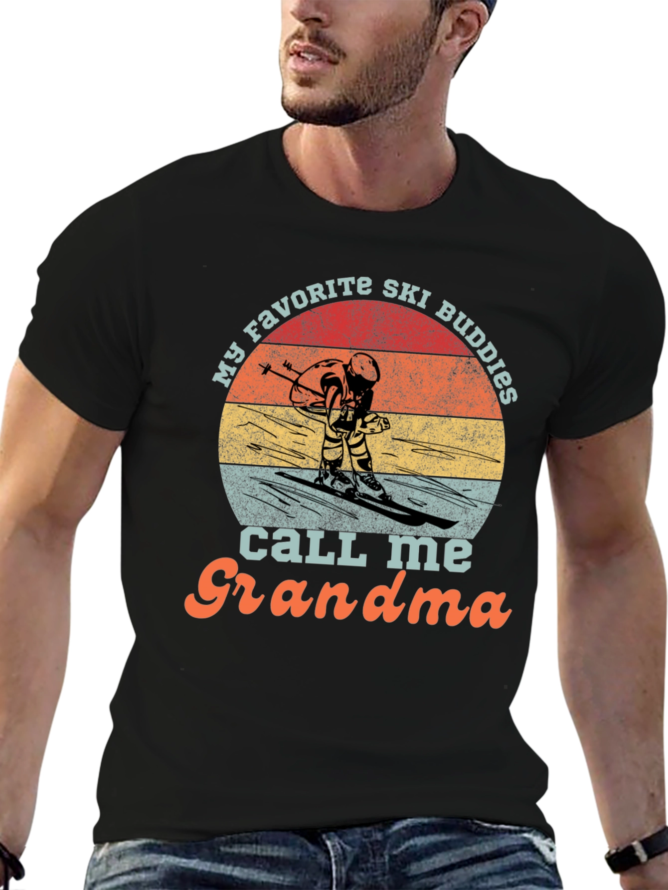 Ski Grandma T-Shirt: Retro Skiing Gift Tee