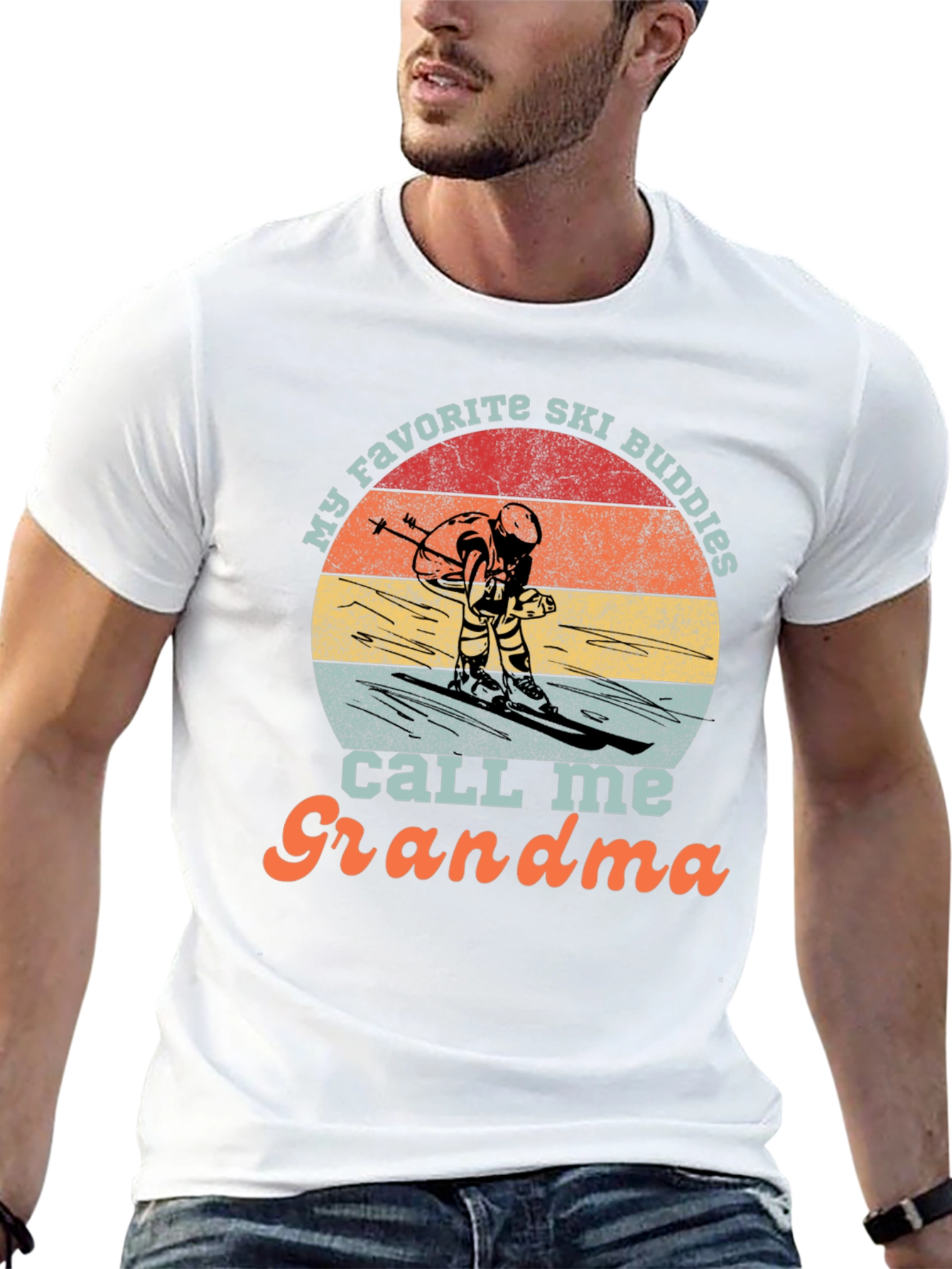 Ski Grandma T-Shirt: Retro Skiing Gift Tee