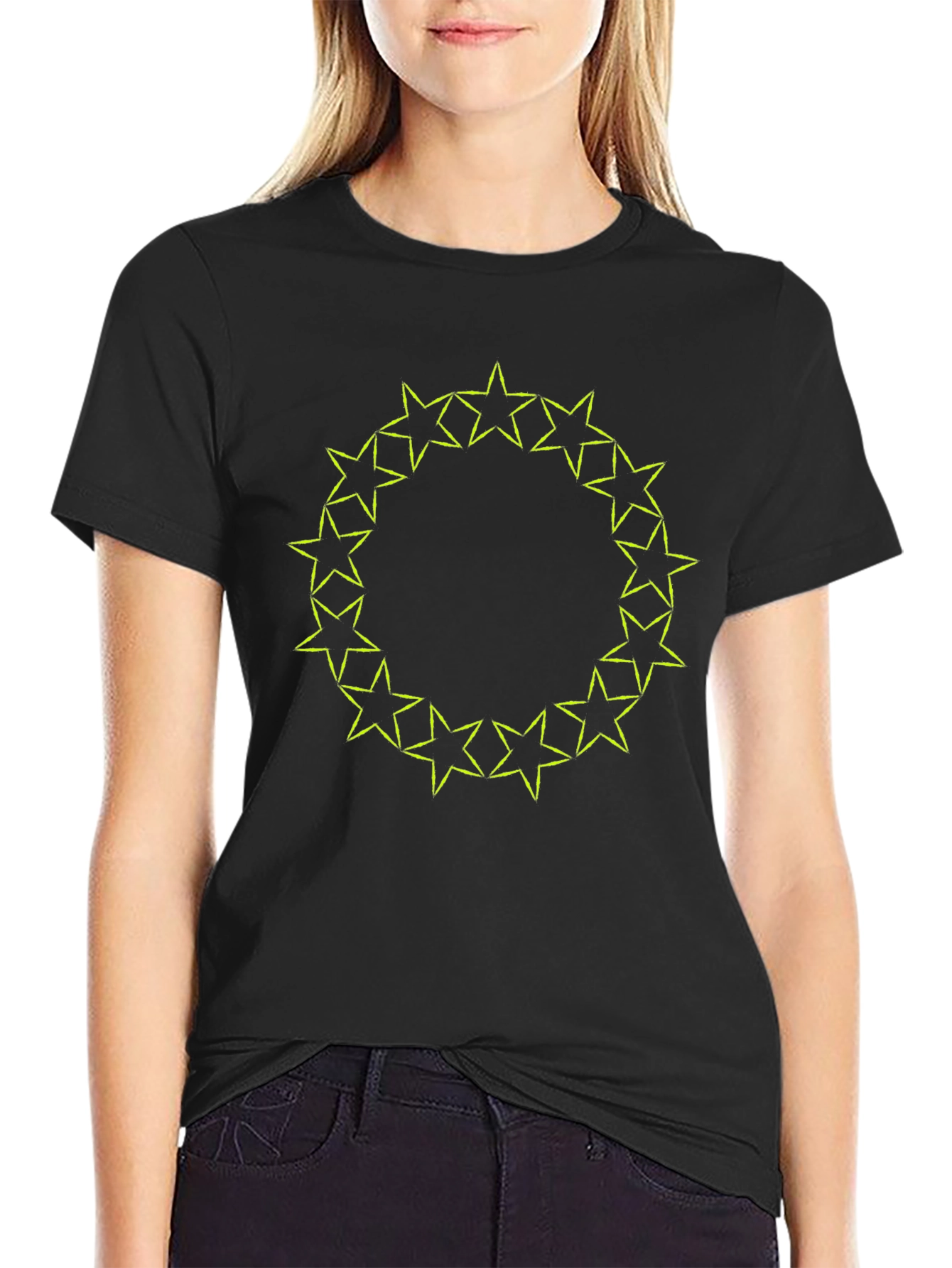 Star Circle Graphic T-Shirt - Stylish and Unique Design