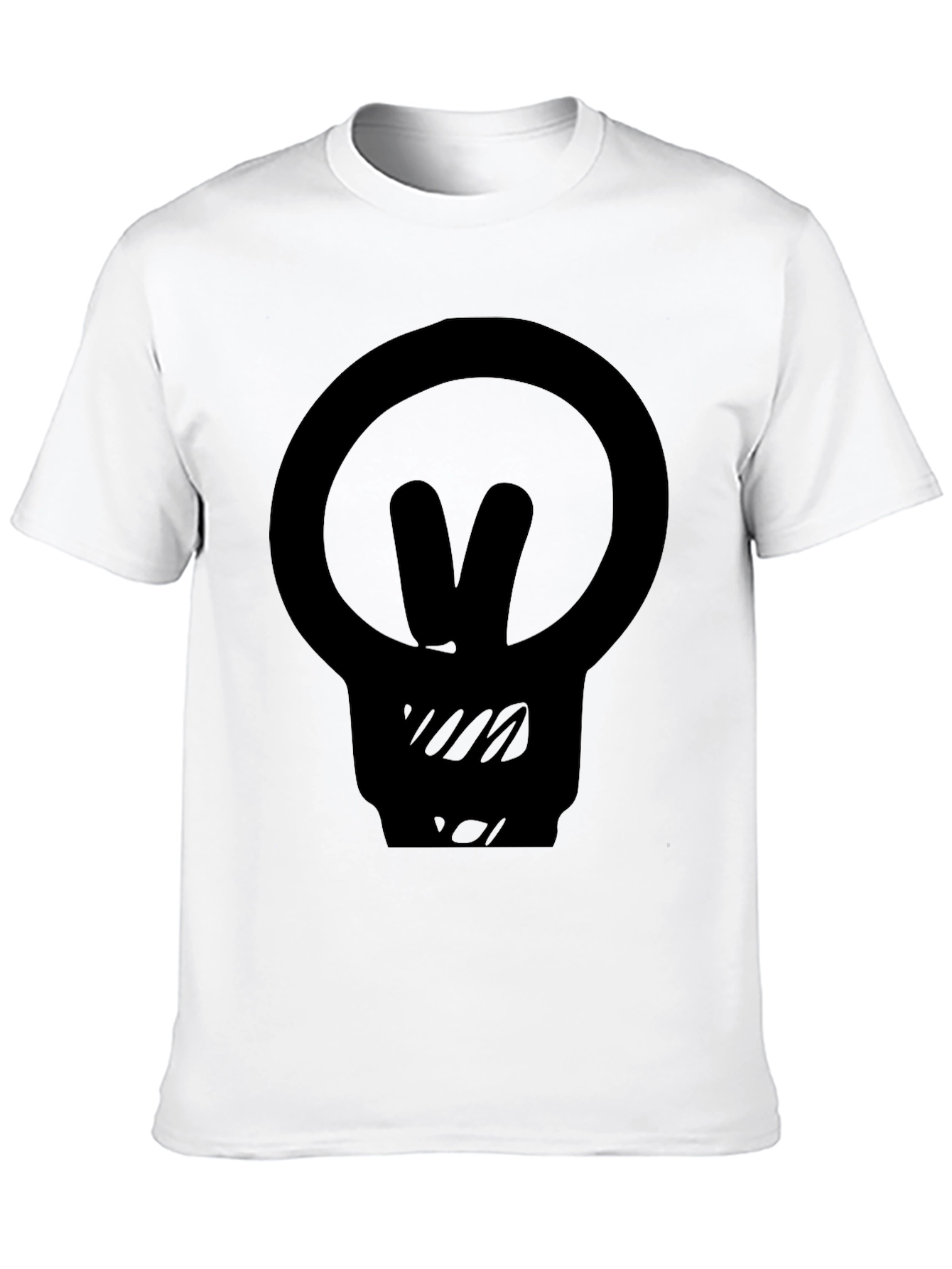 Black Graphic Tee - Lightbulb Peace
