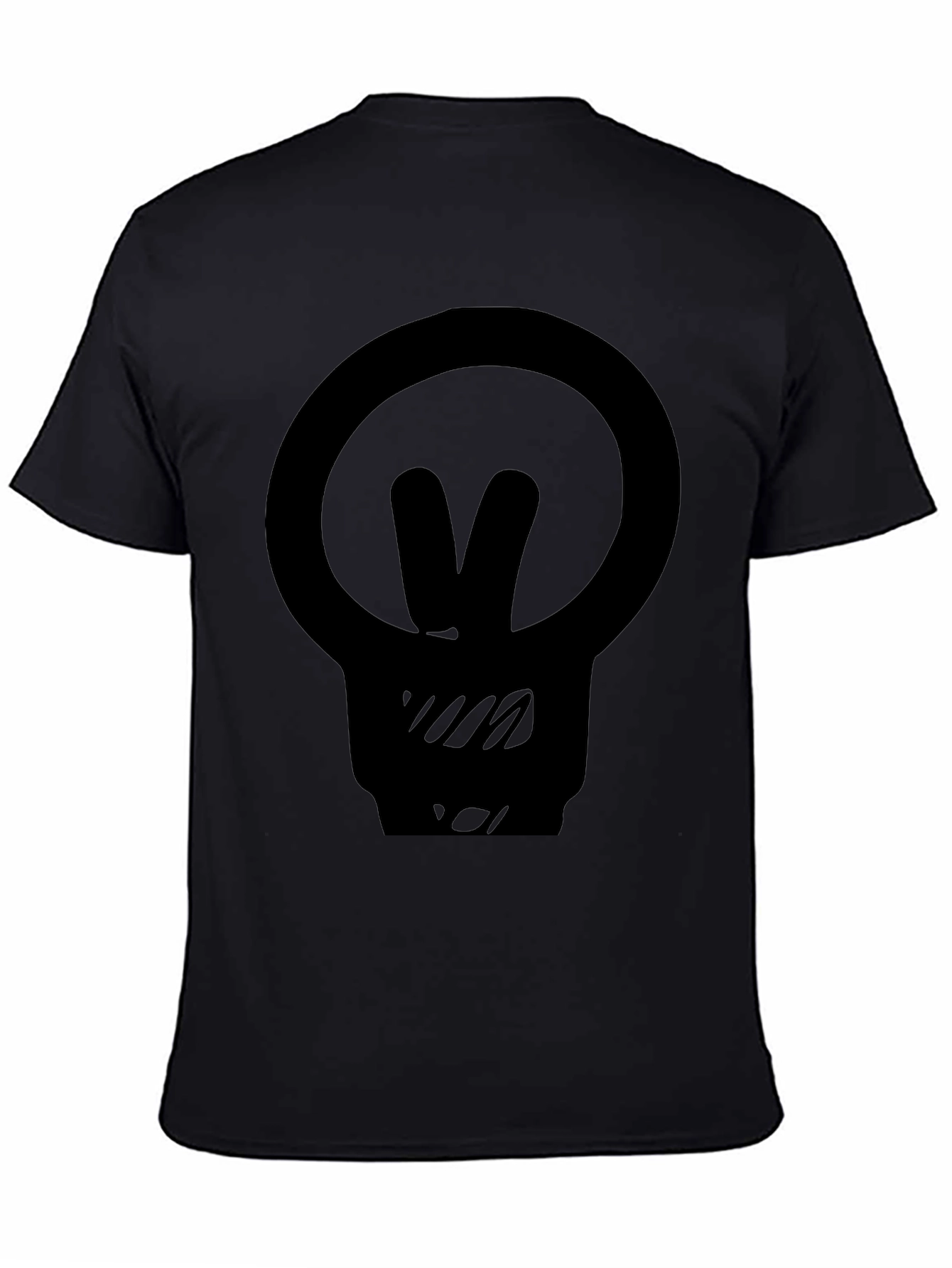 Black Graphic Tee - Lightbulb Peace