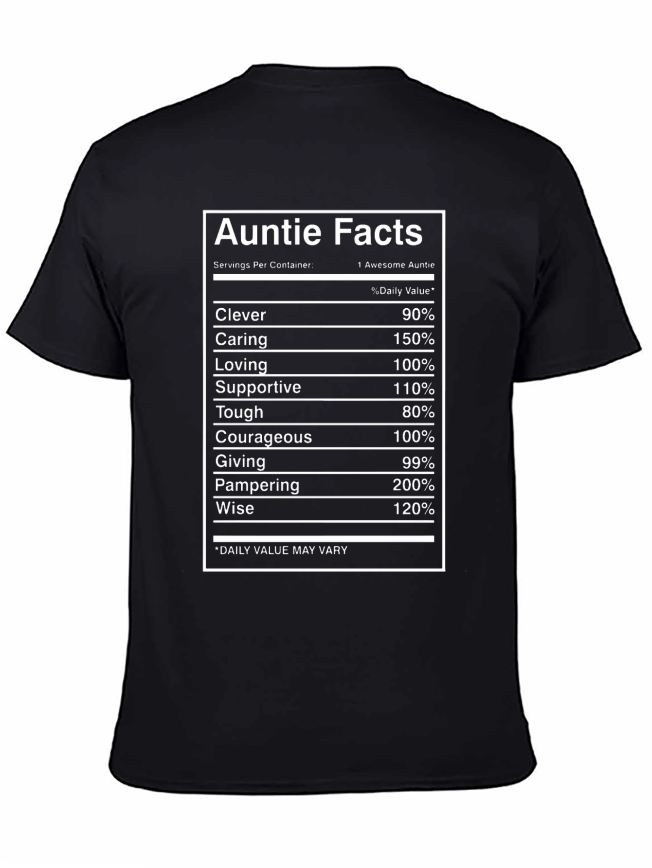 Auntie Facts Funny Graphic T-Shirt