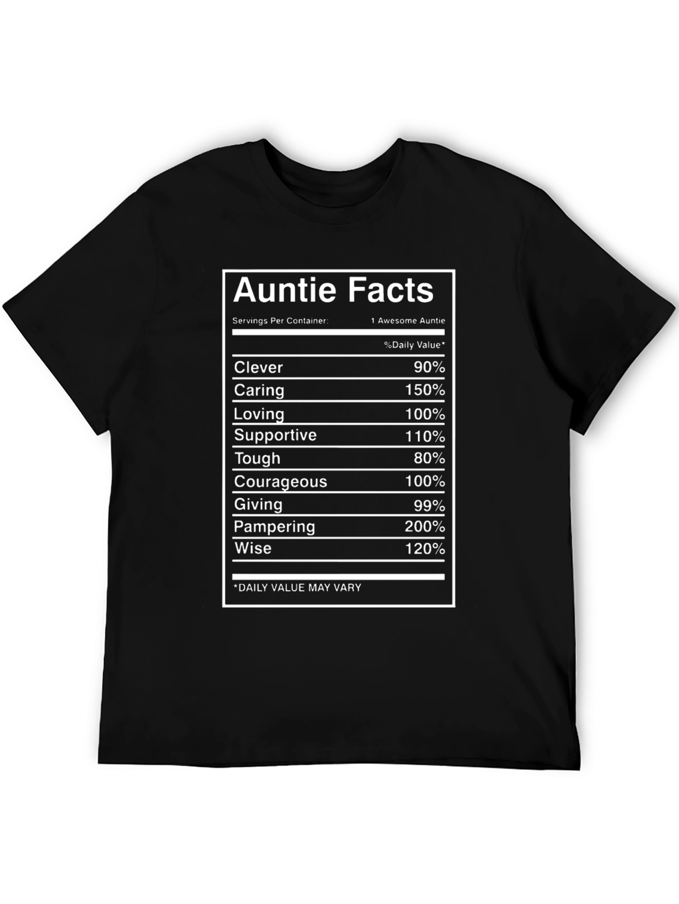 Auntie Facts Funny Graphic T-Shirt