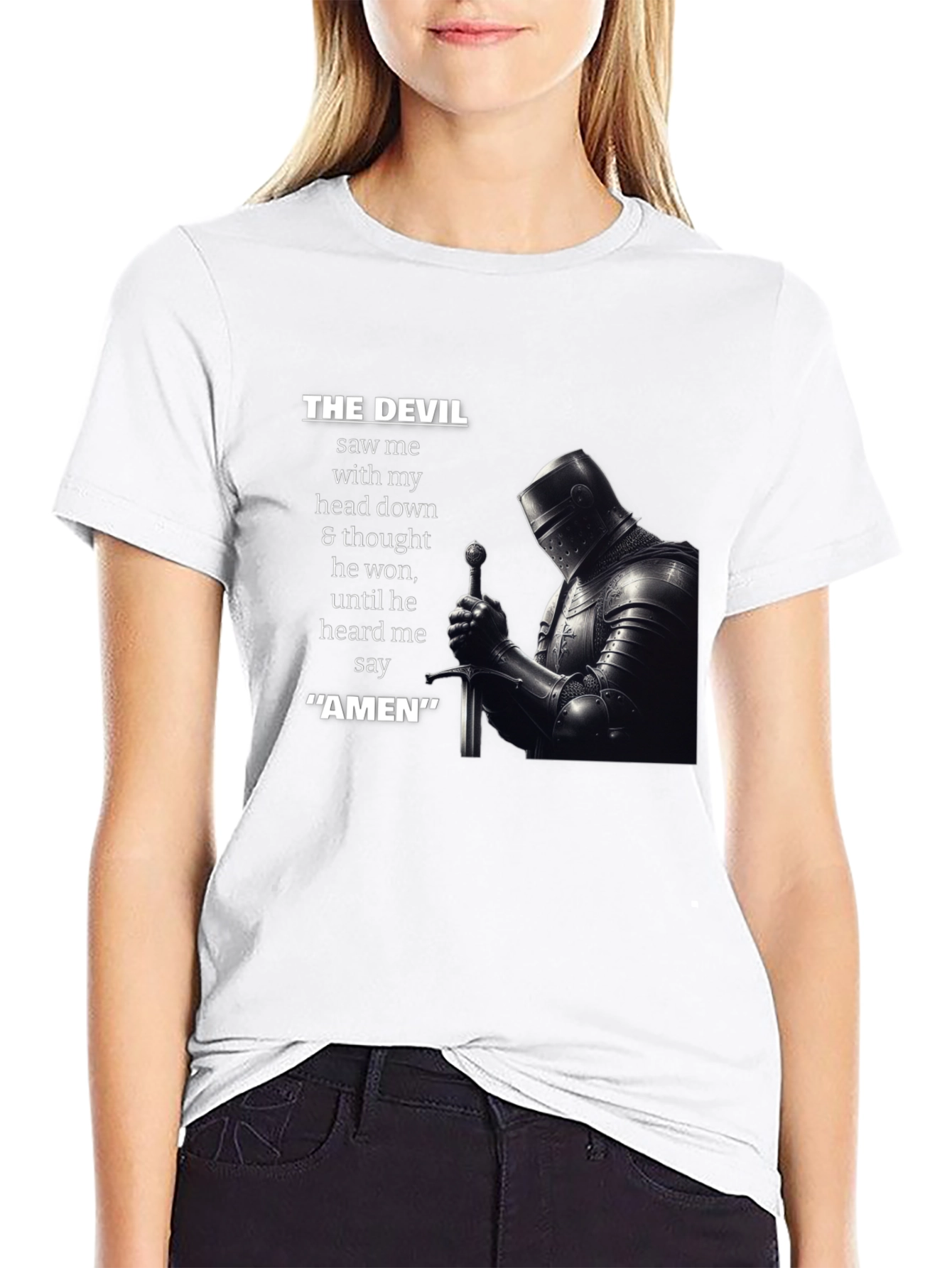 The Devil Saw Me Knight T-Shirt