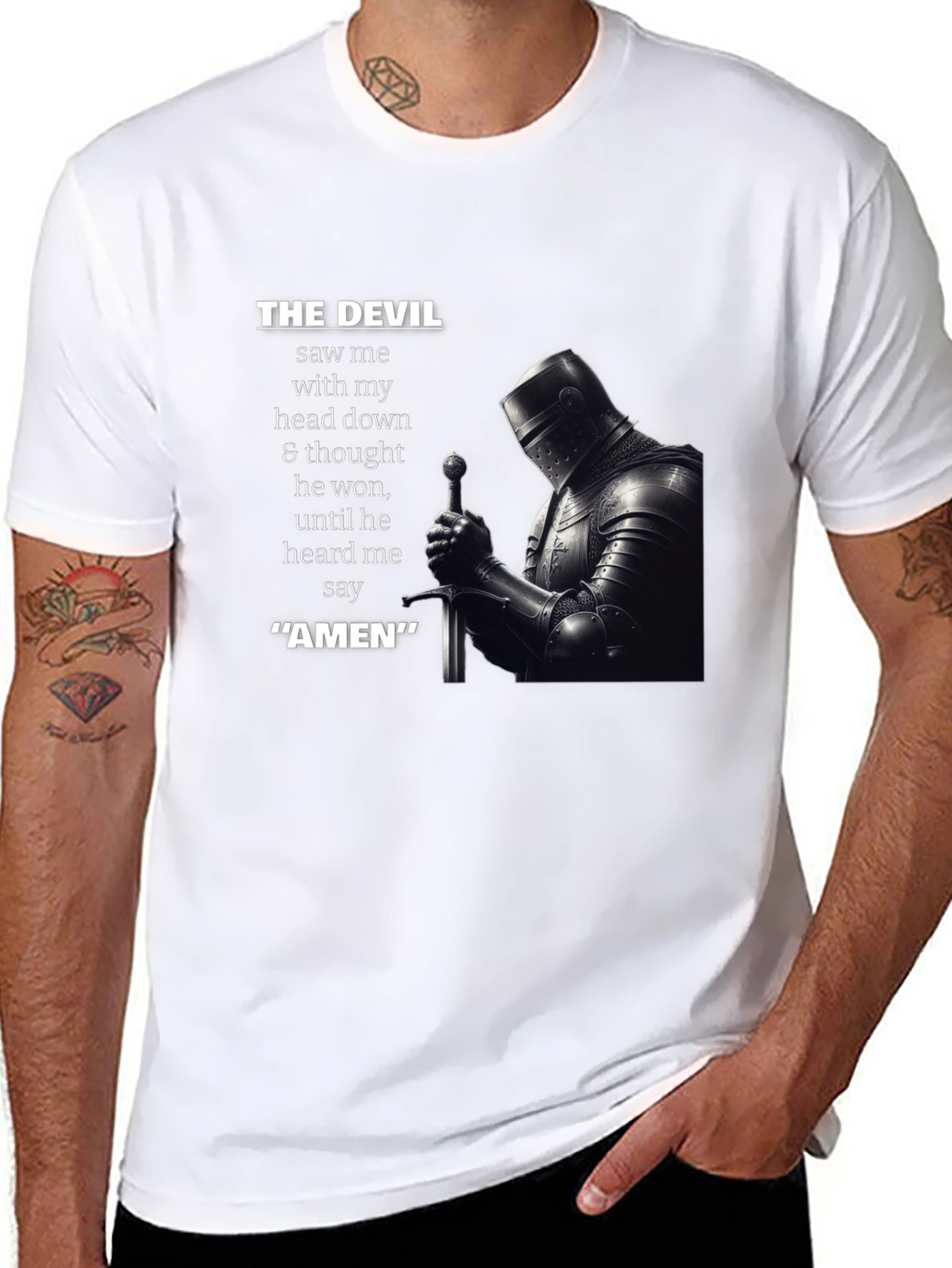 The Devil Saw Me Knight T-Shirt