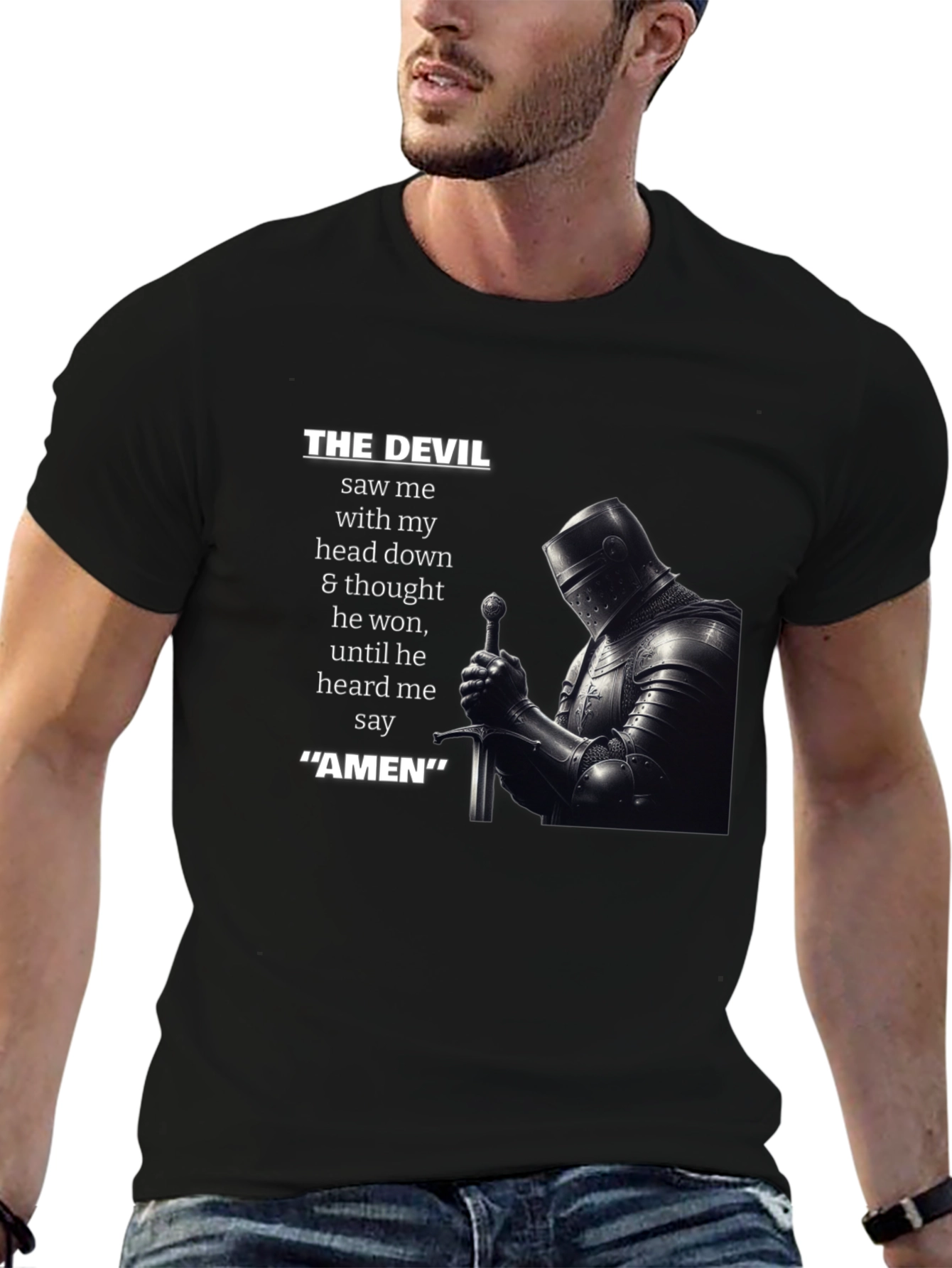 The Devil Saw Me Knight T-Shirt